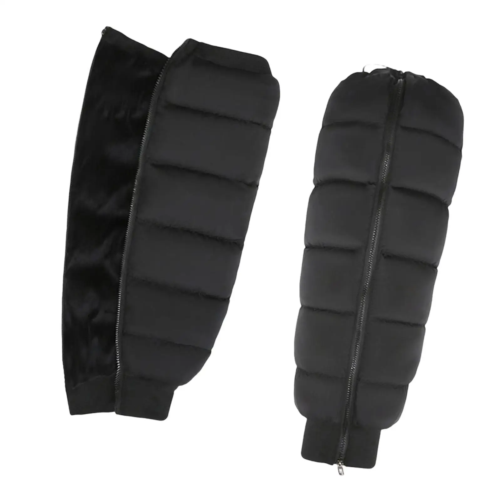 1 Pair Winter Cycling Knee Pads Protective Gear Black Warmer Windproof Men and Women Leg Sleeve for Cold Winter Riding Skiing