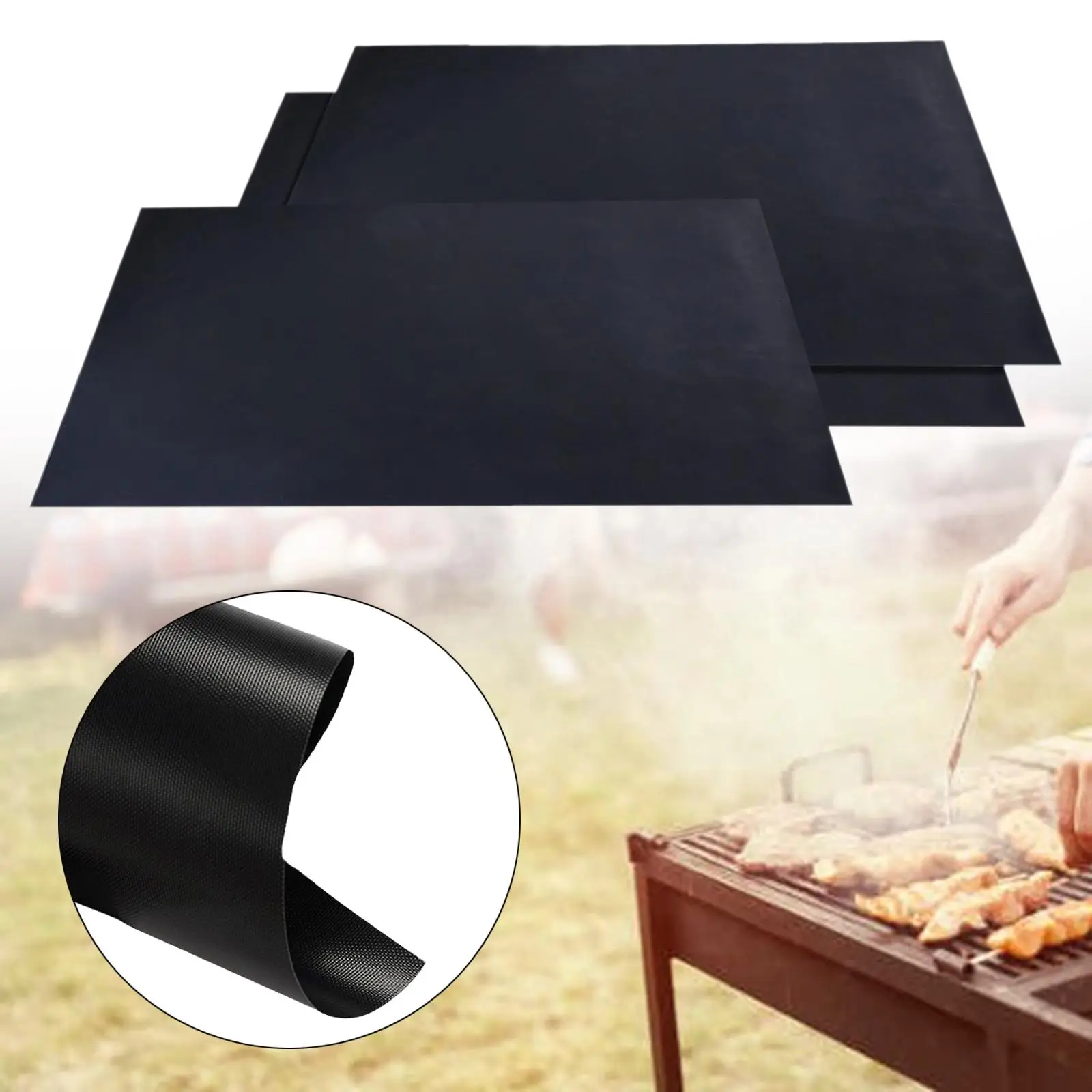 3 Pieces Heavy Duty Baking Sheet Pastry mat Liners Reusable Nonstick grill Mat for Park Pastry Kitchen Camping Cooking