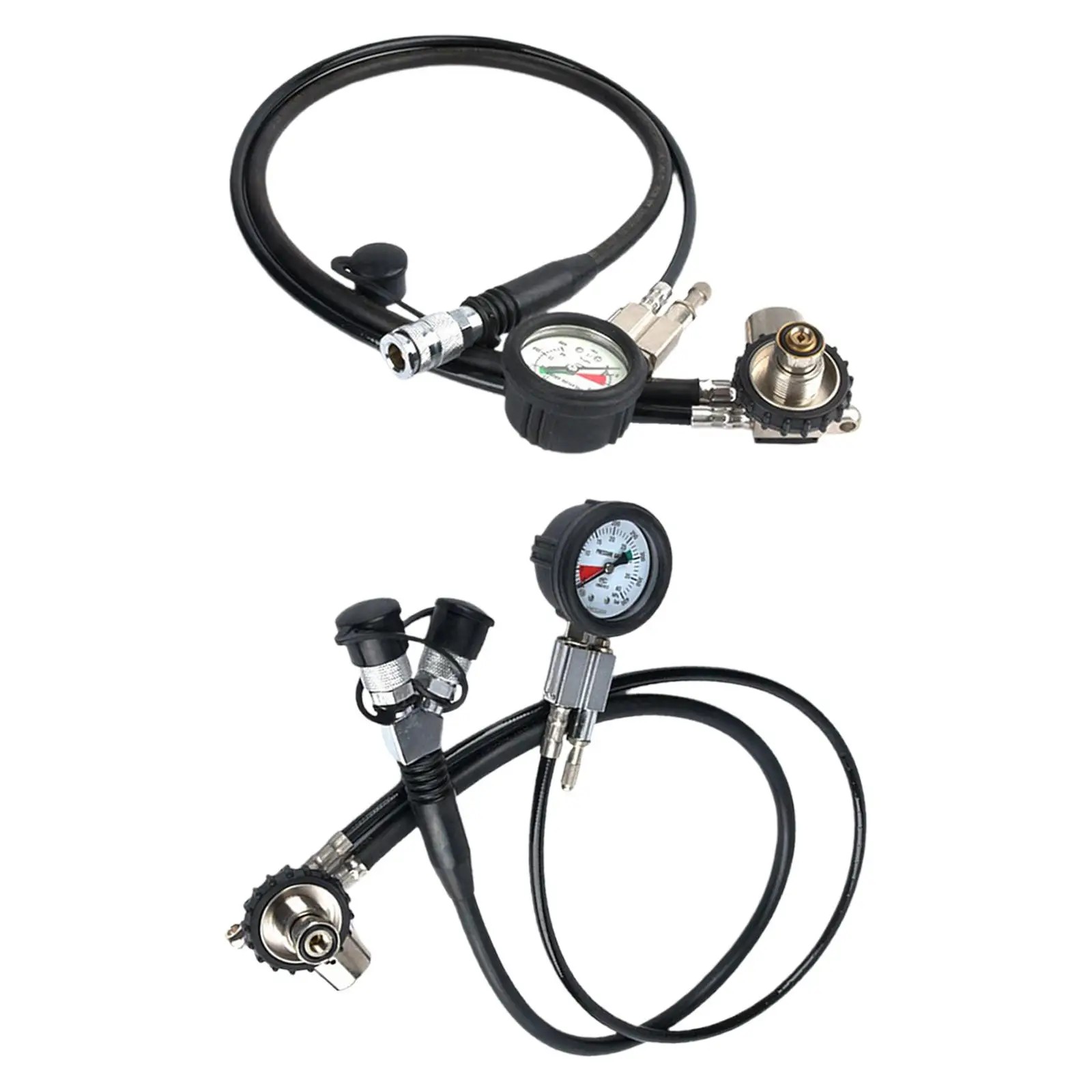 Professional Scuba Diving Regulator Hose for Air Respirator BCD Connector Hose Air Pressure Gauge Pressure Reducer Assembly
