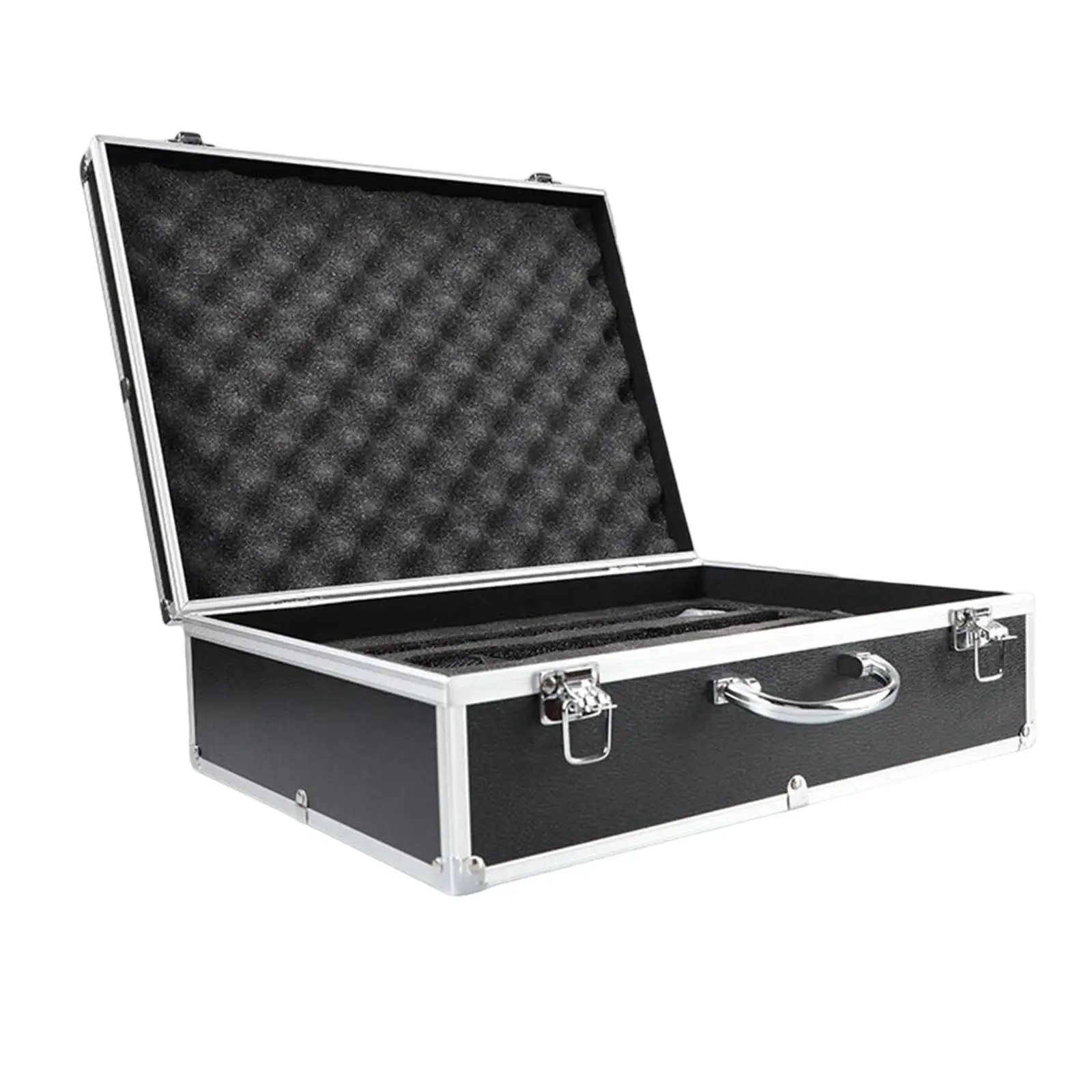 Instrument Box Wireless Microphone Case Professional Guide System with Sponge Lining Microphone Suitcase for Broadcast Equipment