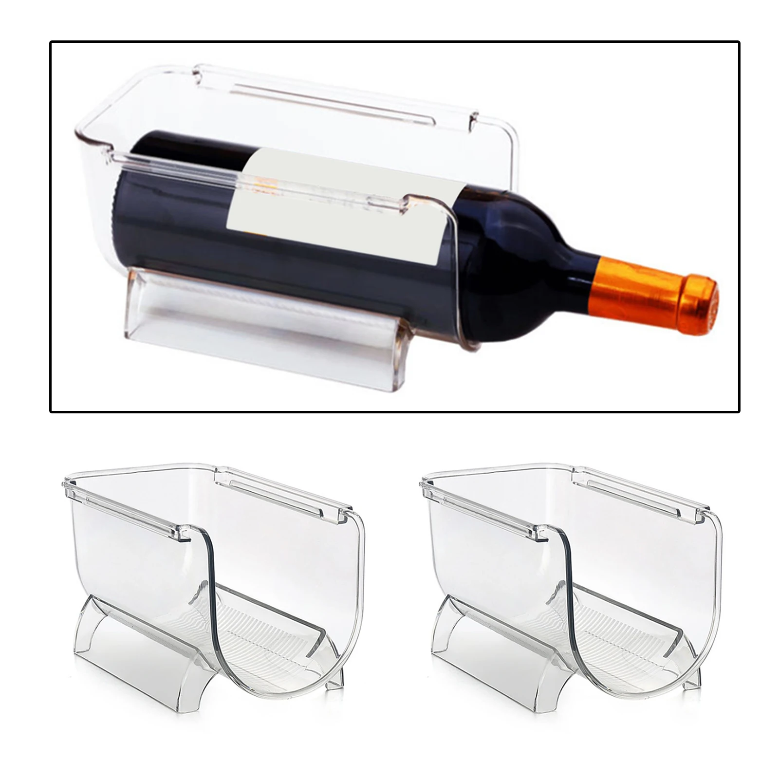 Transparent Acrylic Wine Rack Stackable Beverage Storage  Decor