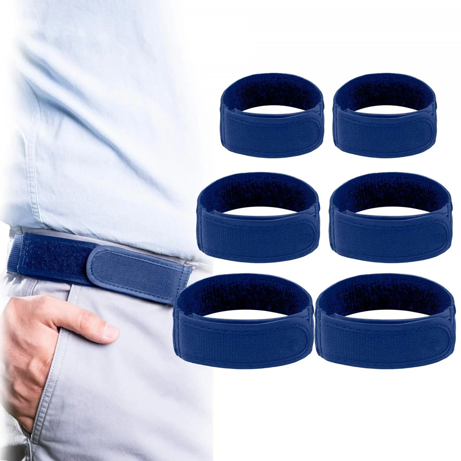 2Pcs Buckle Free Waist Belts No Buckle Elastic Belts for 1.5 inch Belt Loops