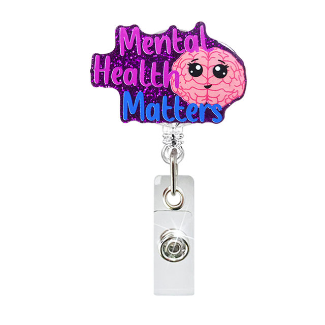 Hot Sales 1 Piece Glitter Acrylic Retractable Nurse Badge Reel Cute Anime  Brain Love Heart Bottle Syringe Needle ID Card Holder - AliExpress