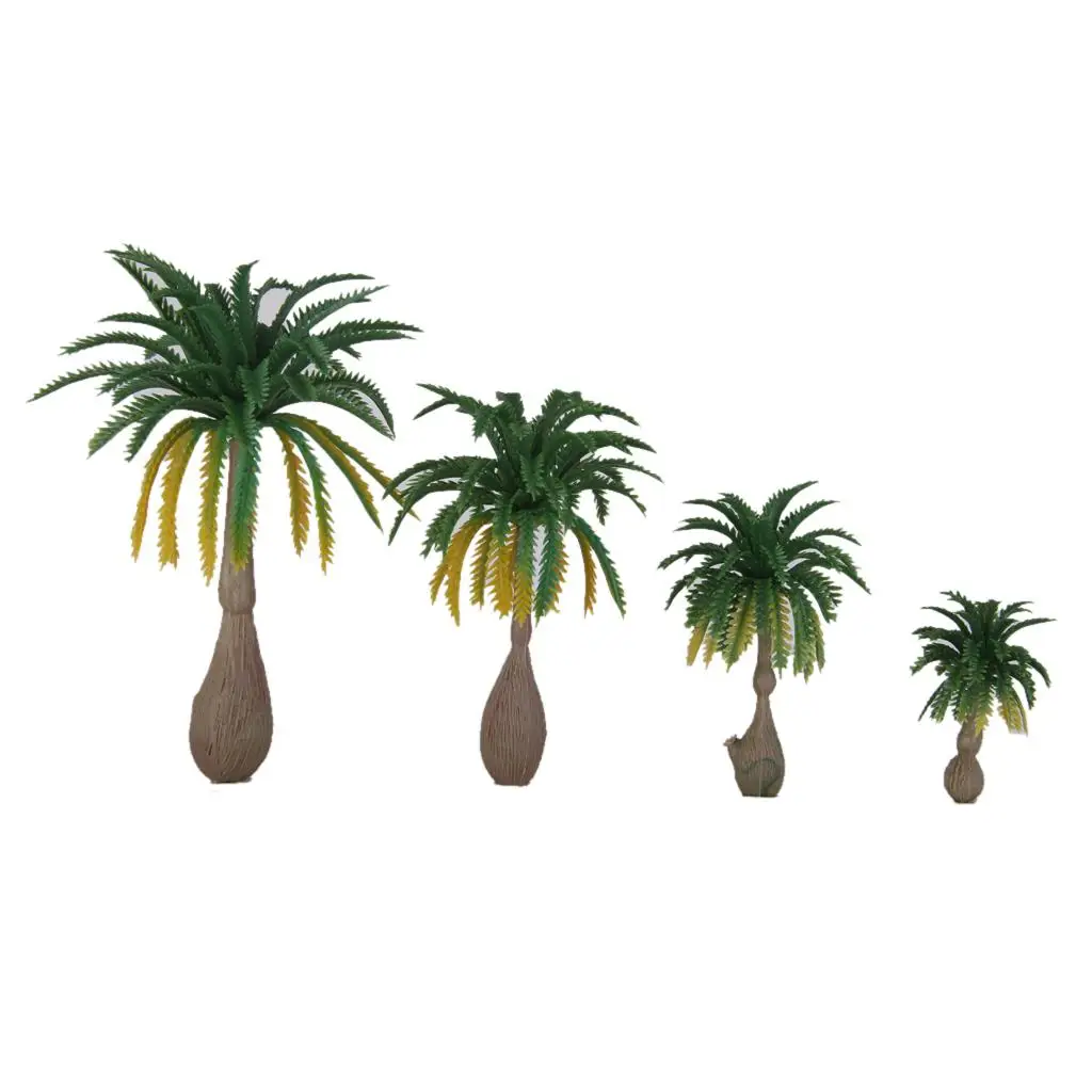 12x Model Train Coconut Palm Trees Rainforest Beach Landscape N 