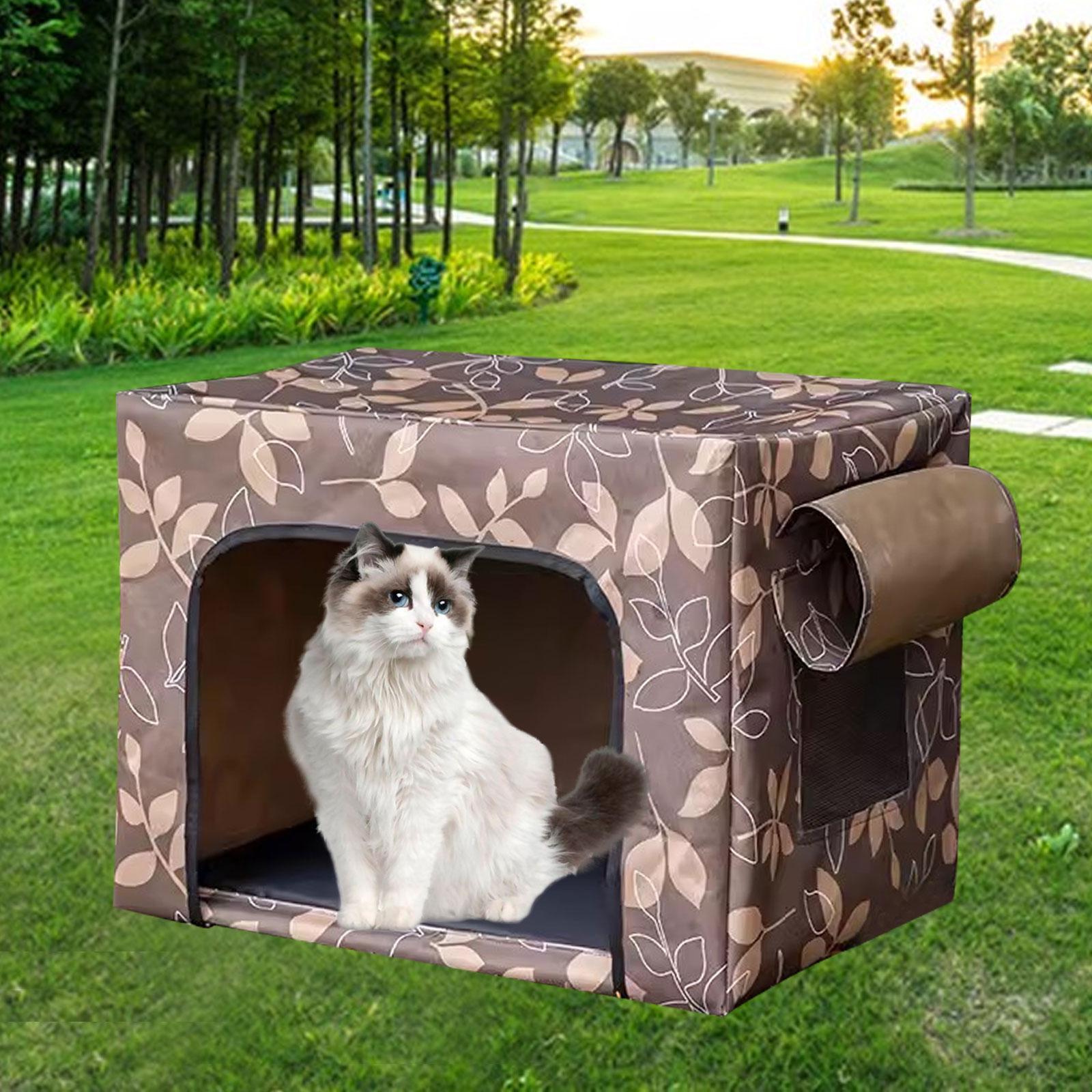 Large Stray Cats Shelter Foldable 55x40x40cm Rainproof Universal Outdoors Cat House Waterproof Pets Cave Homeless Pet Tent