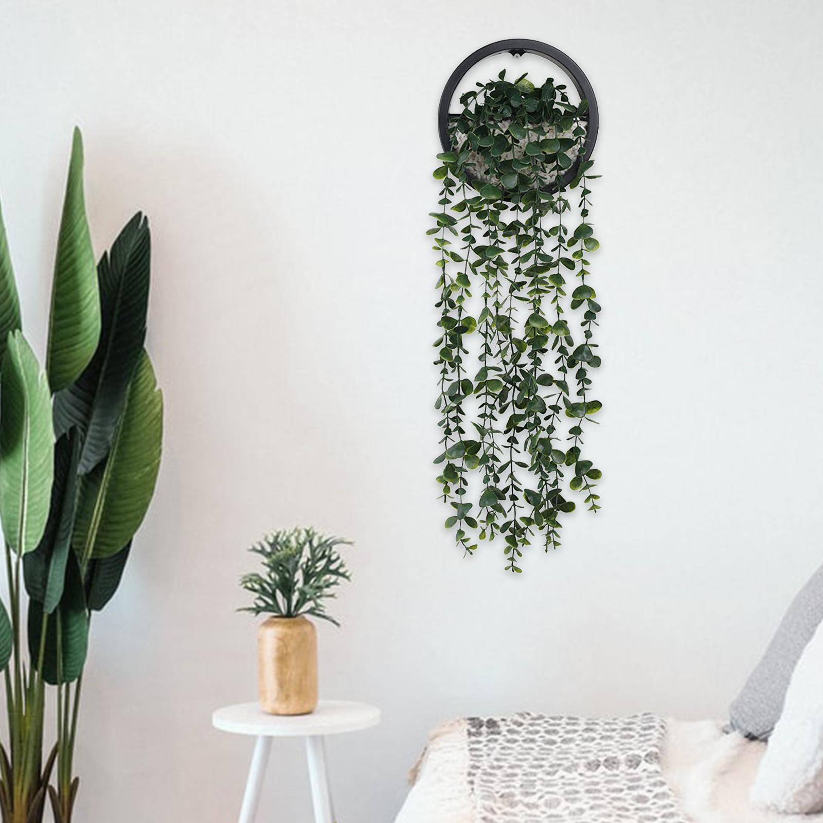 Plantas colgantes artificiales en maceta, plantas de pared para estante,  puerta delantera, decoración interior y exterior| | - AliExpress