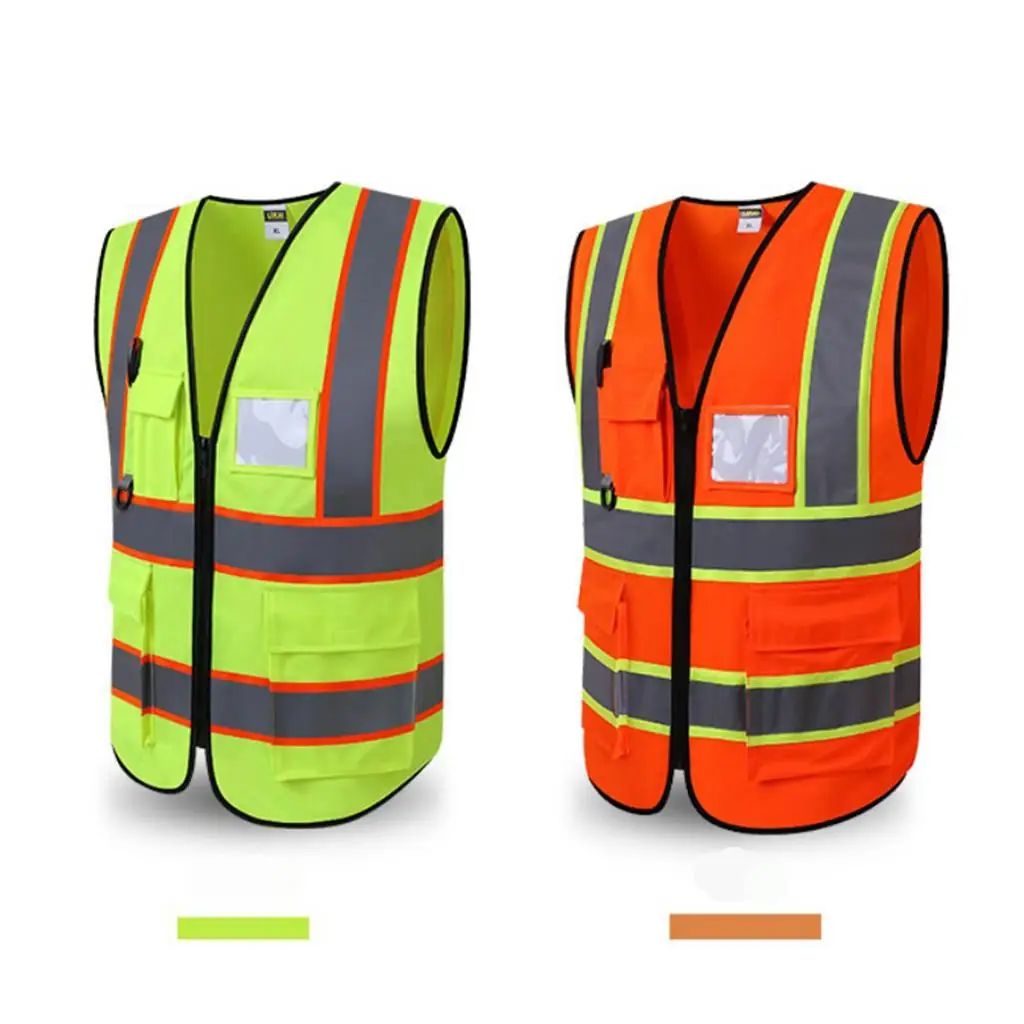 Pro Reflective Safety Vest Builders Cleaning Size Gear Accessory