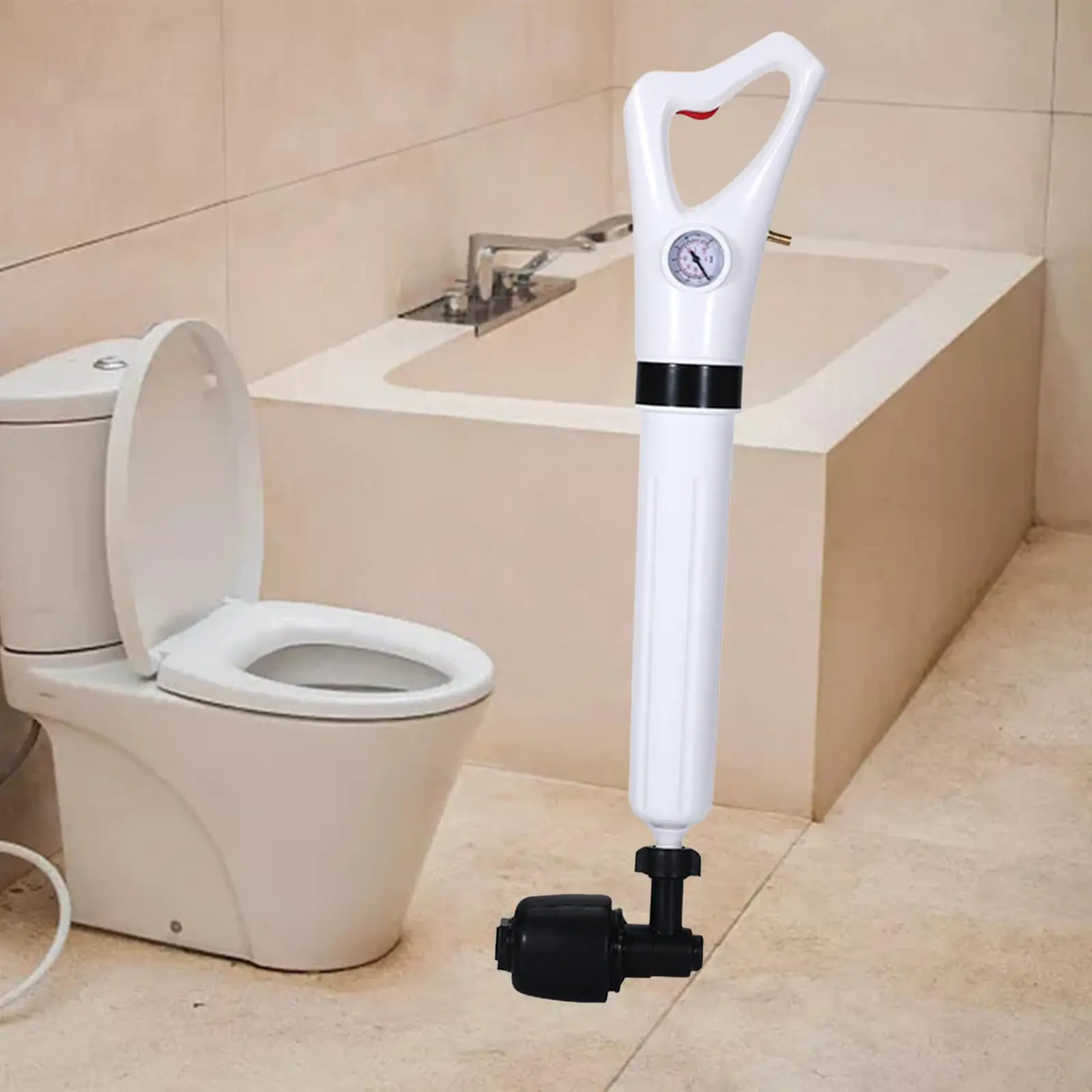 Toilet Plunger Set with Replaceable Heads, Drain Unblockers for Floor Drains Shower