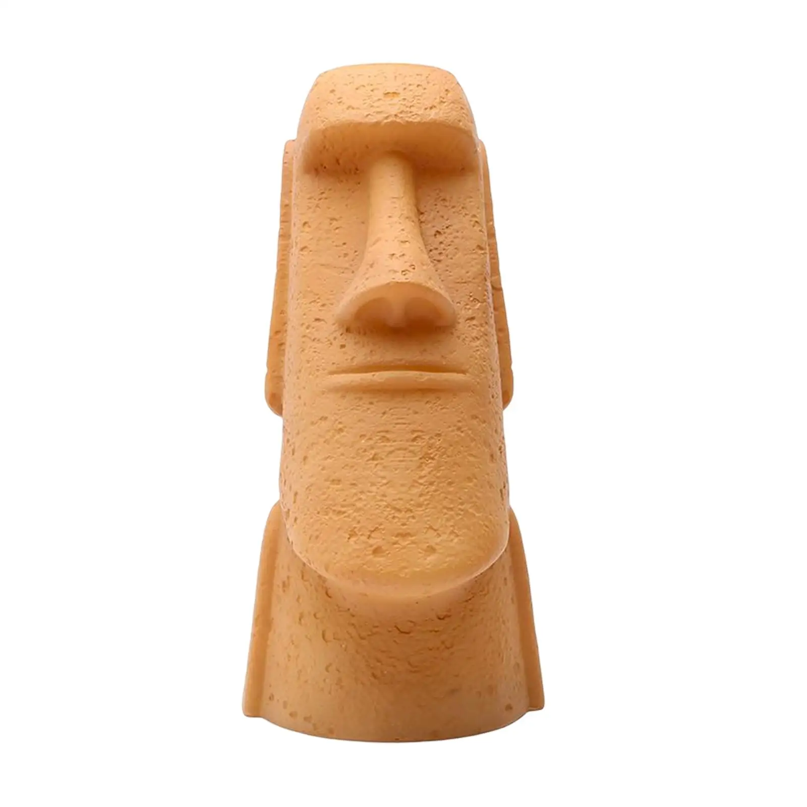 Easter Island Head Statue Light Lamp Resin Figurine Auto Off for Living Room