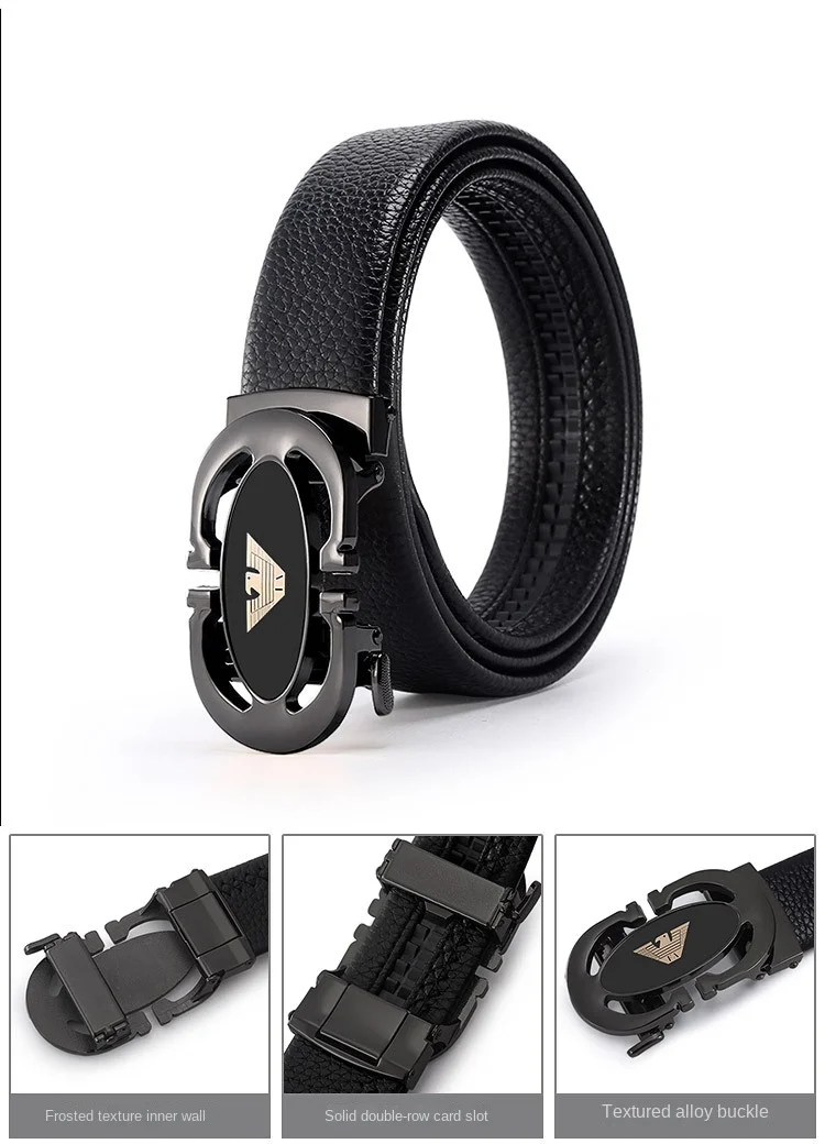 Title 4, Temperament Business Men Belt Alloy Material Th...