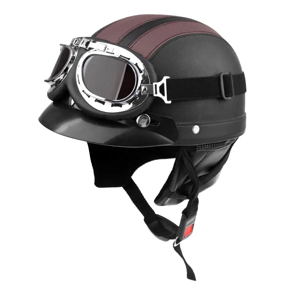 Men Women Motorcycle Bike Half Helmet Safety Helmet with Visor 9 Colors