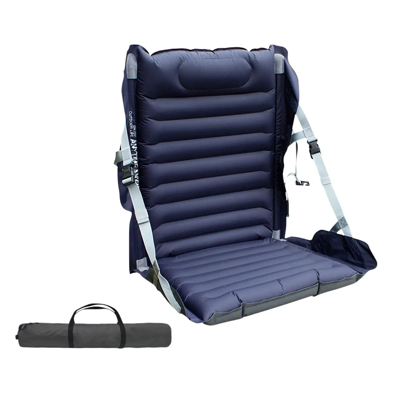 Floor Chair with Back Support Inflatable Waterproof for Fishing Beach Picnic