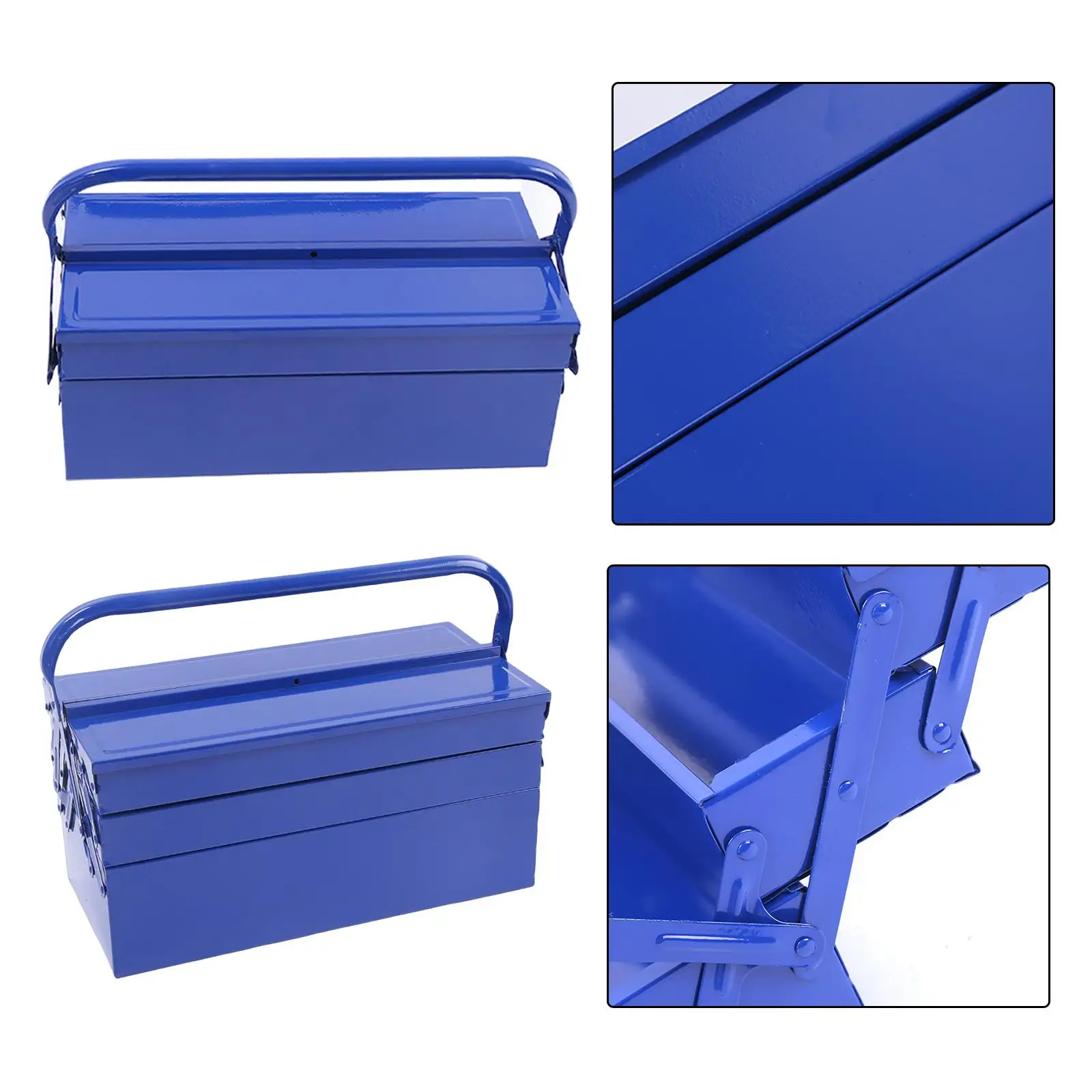 Portable Tool Box Durable with Handle Screw and Nuts Compartment Tray Drawer Repair Tool Storage Case for Garage Trunk
