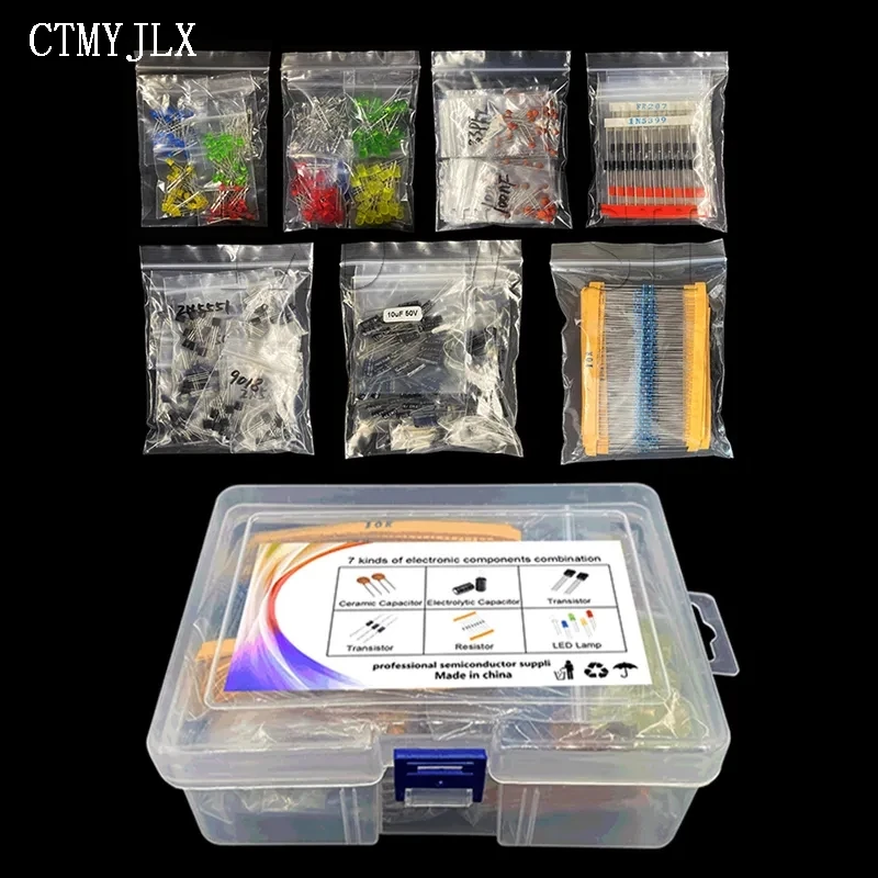 DIY Componentes eletrônicos Kits, metal Film Resistor,