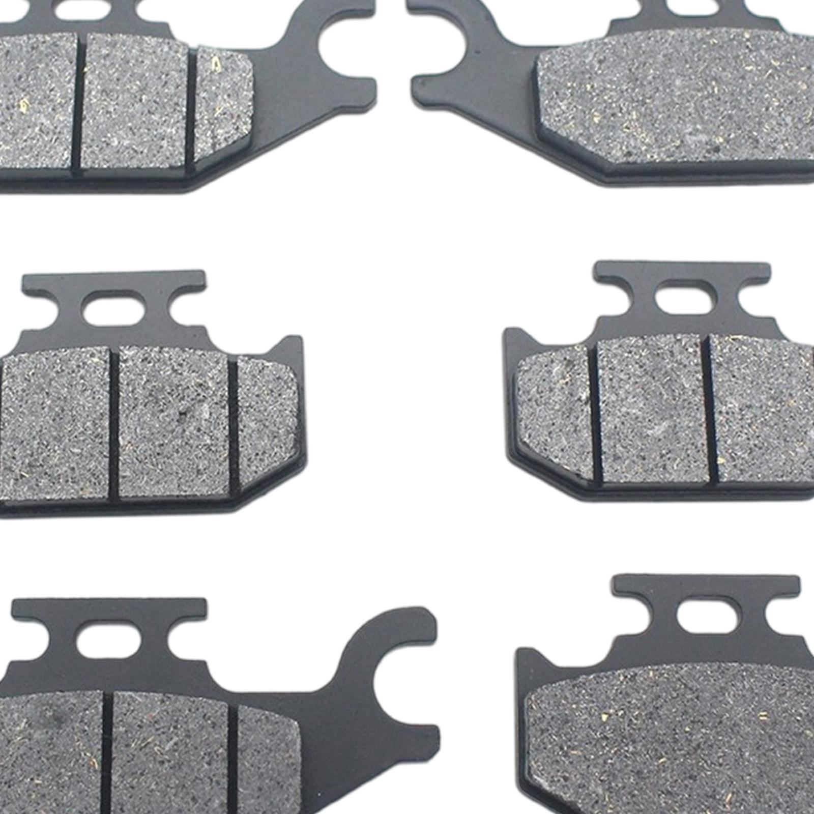 3 Pair Motorcycle Brake Pads for Can AM Brp 500 4 X 4 Efi for Outlander