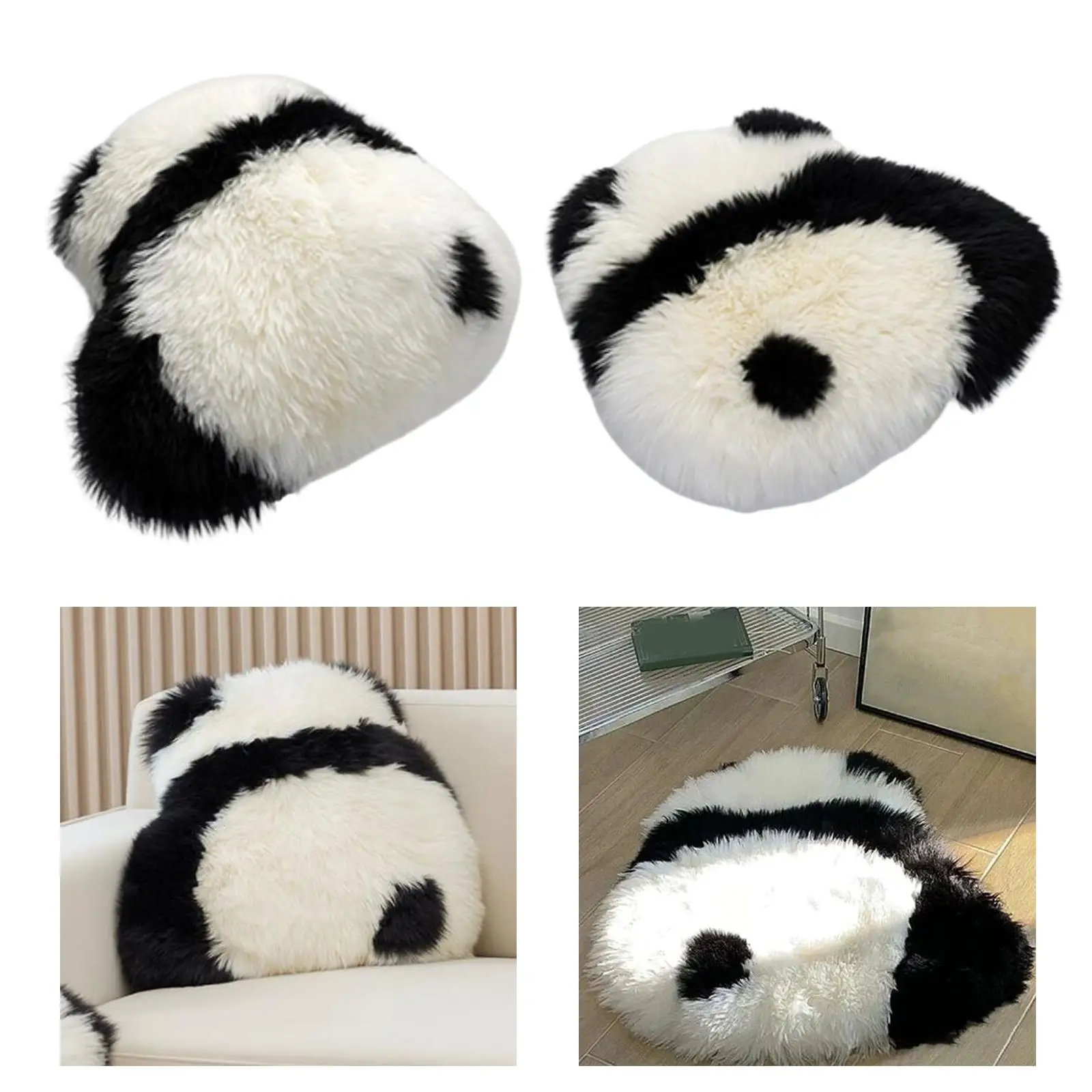 Adorable Long Plush Panda Bear Cushion Sofa Decorations for Teenagers Home Decor Throw Pillow Comfortable Holiday Gift