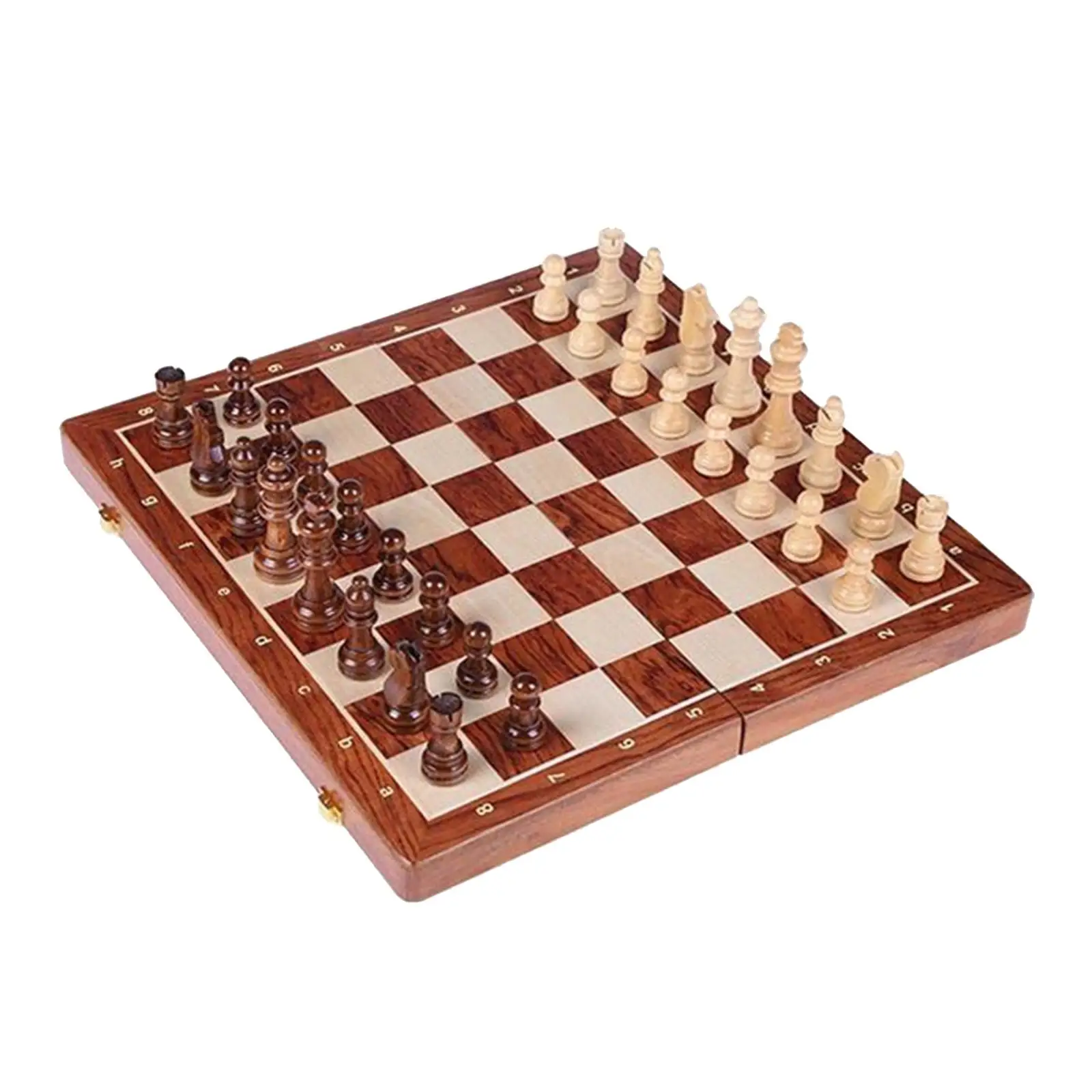 Wooden Chess Set - Handcrafted Chess Pieces - 15 Inch Chess  Foldable - Travel Friendly - Felt Bottom  Wooden Pieces