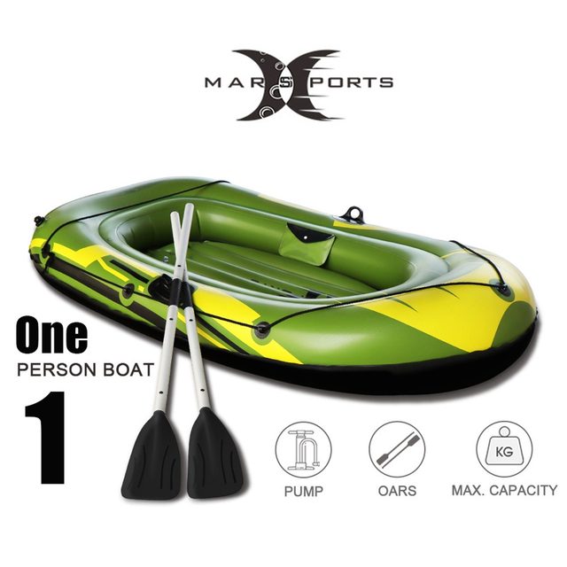 3-Person Inflatable Boat – Thick PVC Kayak/Raft With Air Pump, Paddles, Rope & Repair Patch For Fishing & Fun