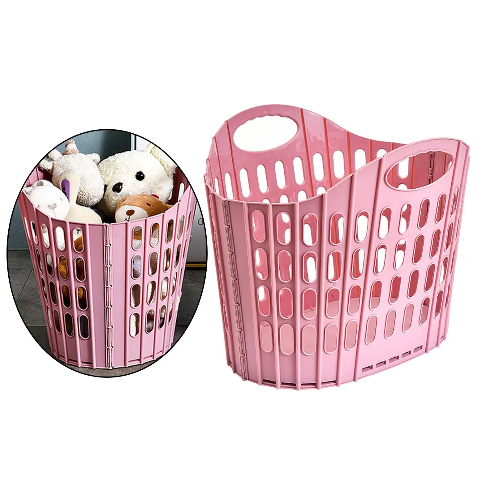 Collapsible Laundry Basket Laundry Hamper with Handles Durable for Dirty Clothes Towels Blankets Bedroom Bathroom Punch-Free