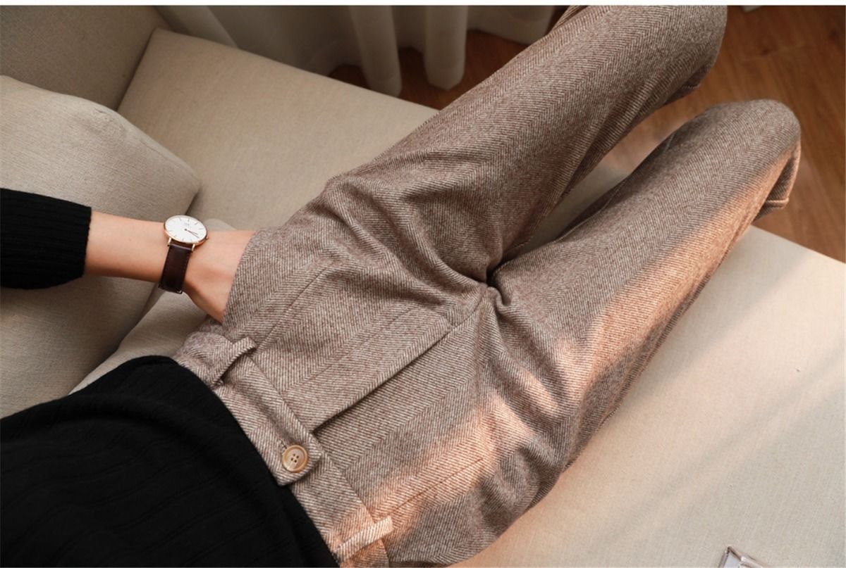 Woolen Pants Women's Harem Pencil Pants 2023