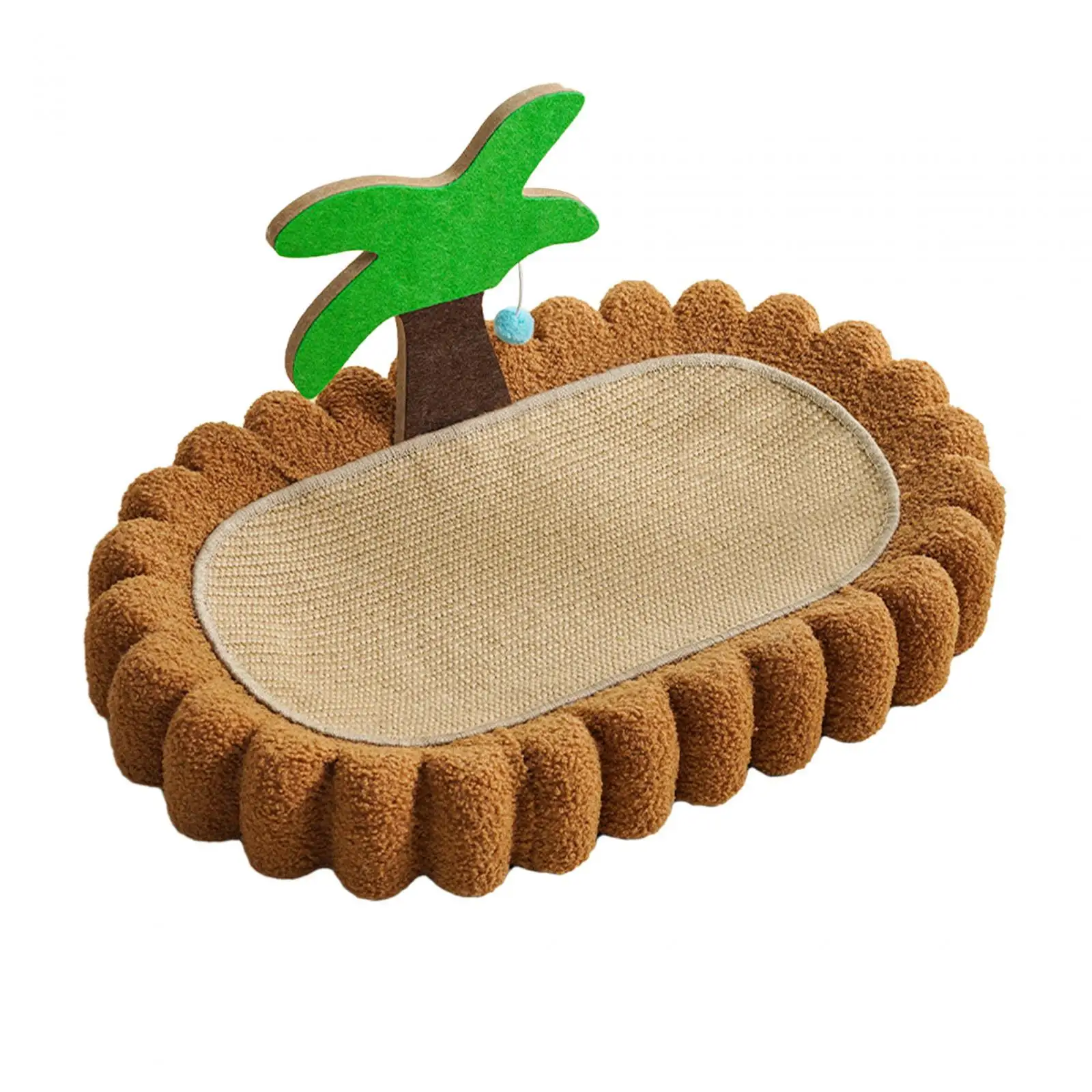 Cat Scratcher Bed Large Sisal Cat Lounge Bowl Furniture Protection with Interactive Ball for Pet Supplies Small and Medium Cats