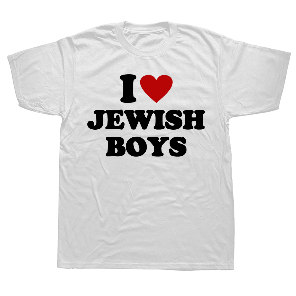 Lustige ICH Liebe Jüdische Jungen T Shirts Sommer Rotes Herz Grafik Baumwolle Streetwear Kurzarm Geburtstag Geschenke T-shirt Herren Kleidung – Detail 3