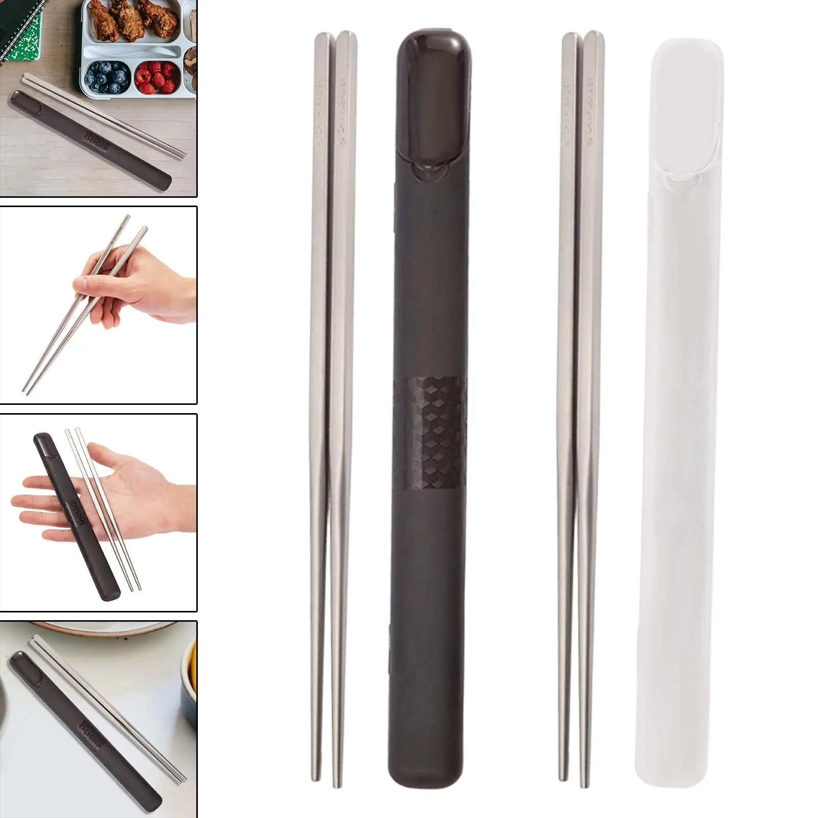 Titanium Chopsticks Outdoor Dinnerware Lightweight Portable Tableware Metal