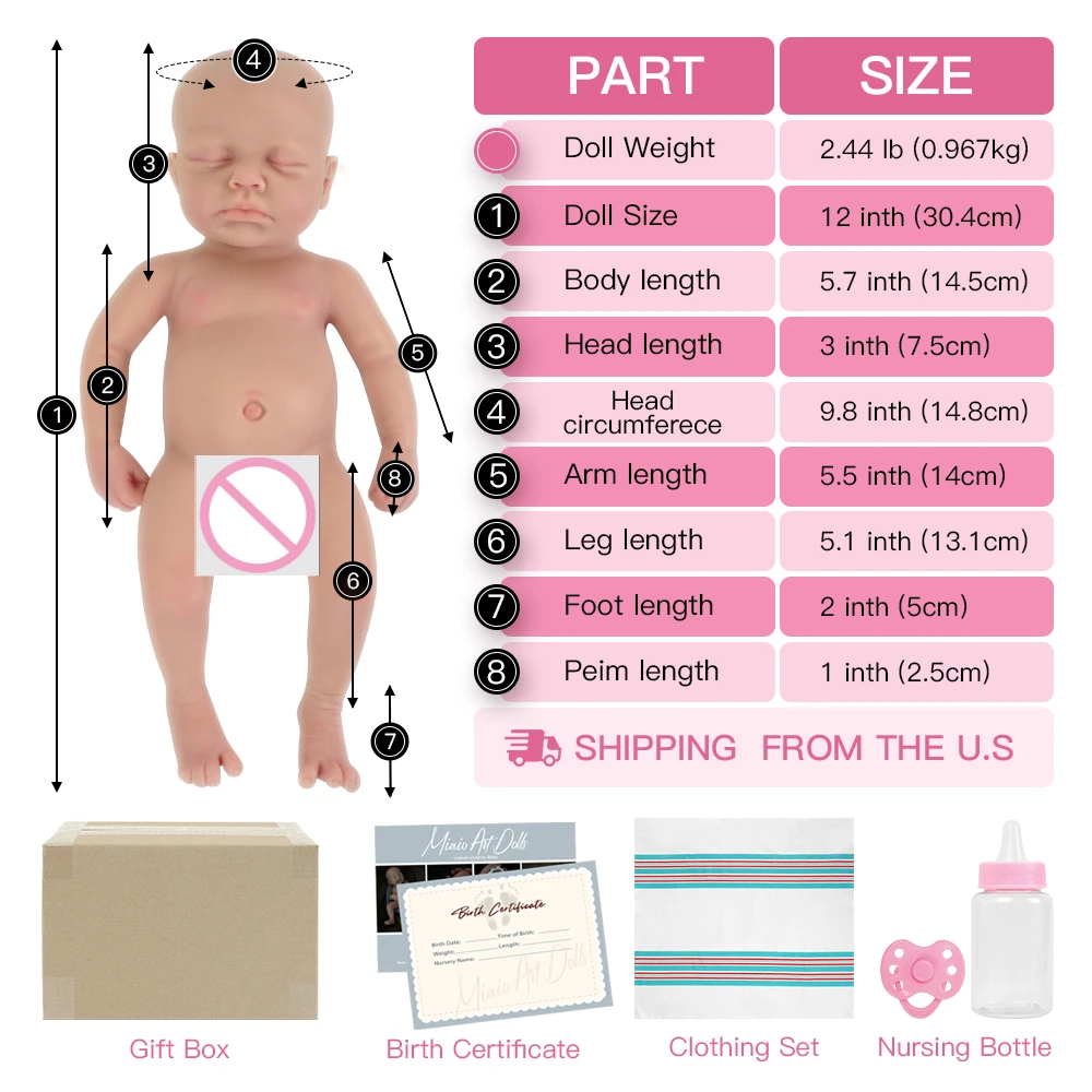 Lifelike Mini Reborn Doll, Crianças Anti-Stress, My Melody, Surprice, 12