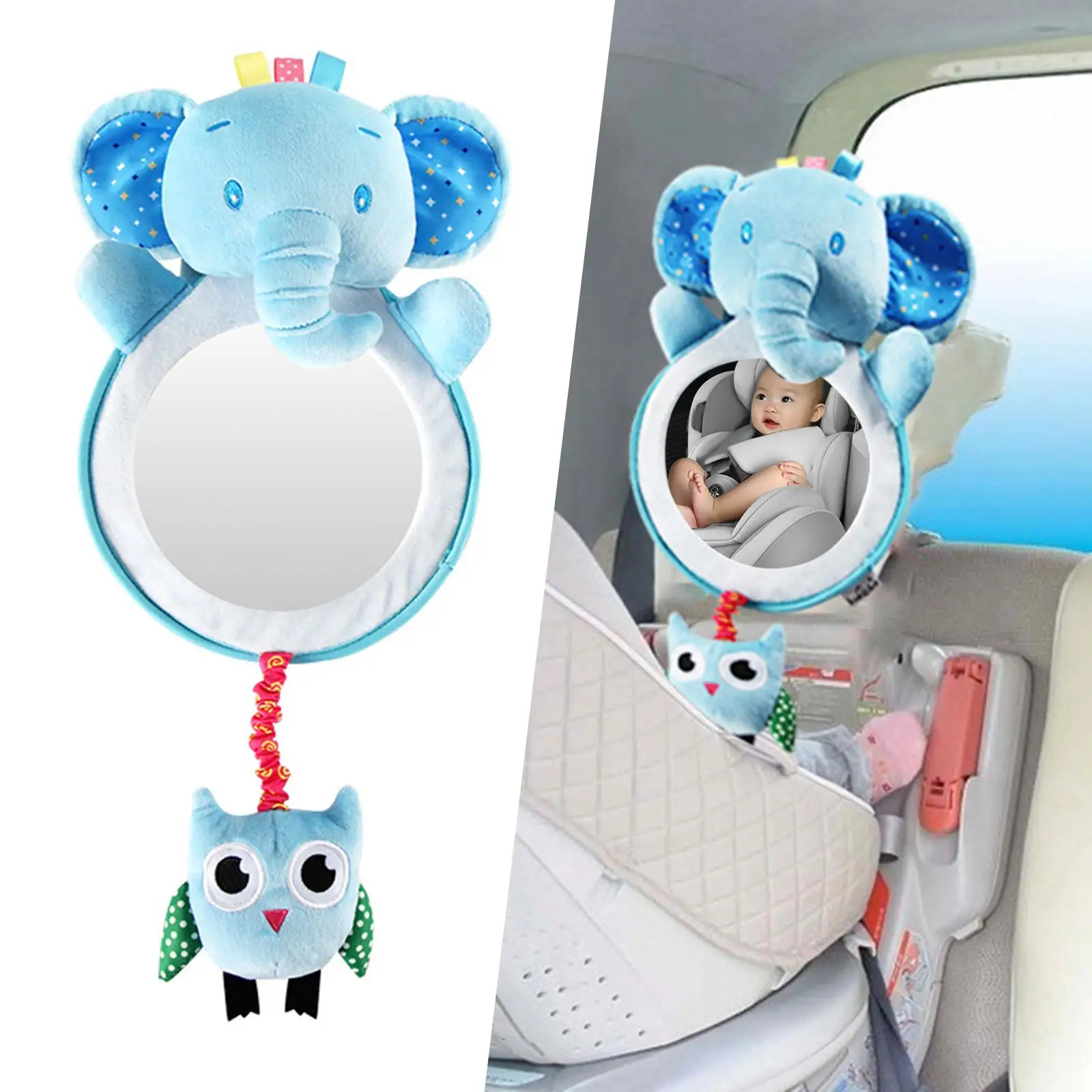 Adjustable Baby Mirror Headrest Safety Seat Rearview Mirror for Kids Children