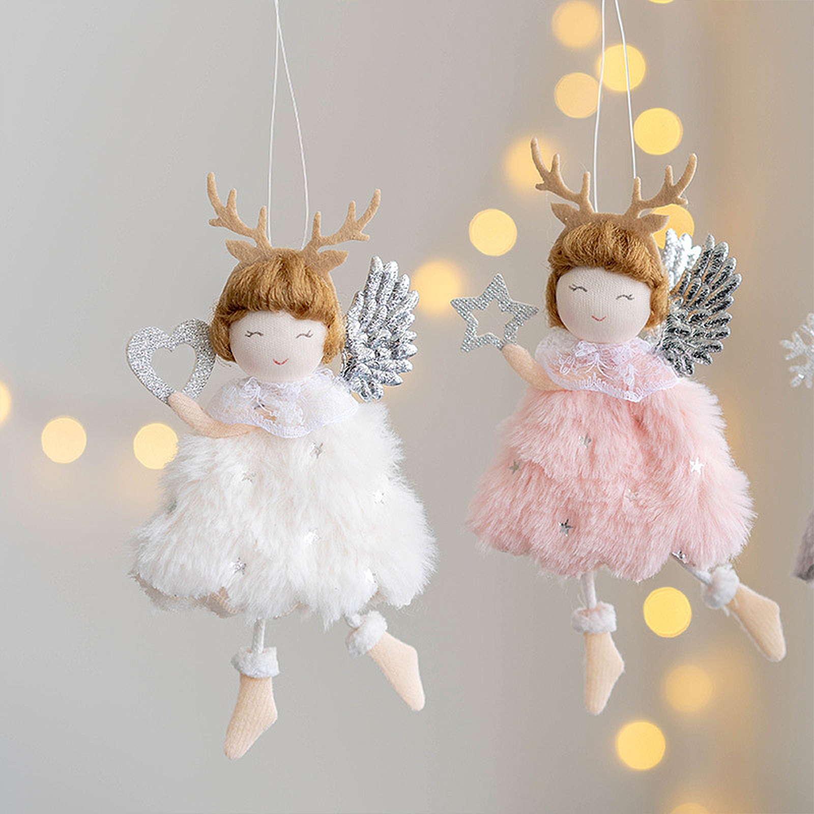 Decorative Angel Doll Crafts Christmas Tree Hanging Pendant Decorations  High Quality Cloth 3 Pieces/set Plush Pendants | AliExpress