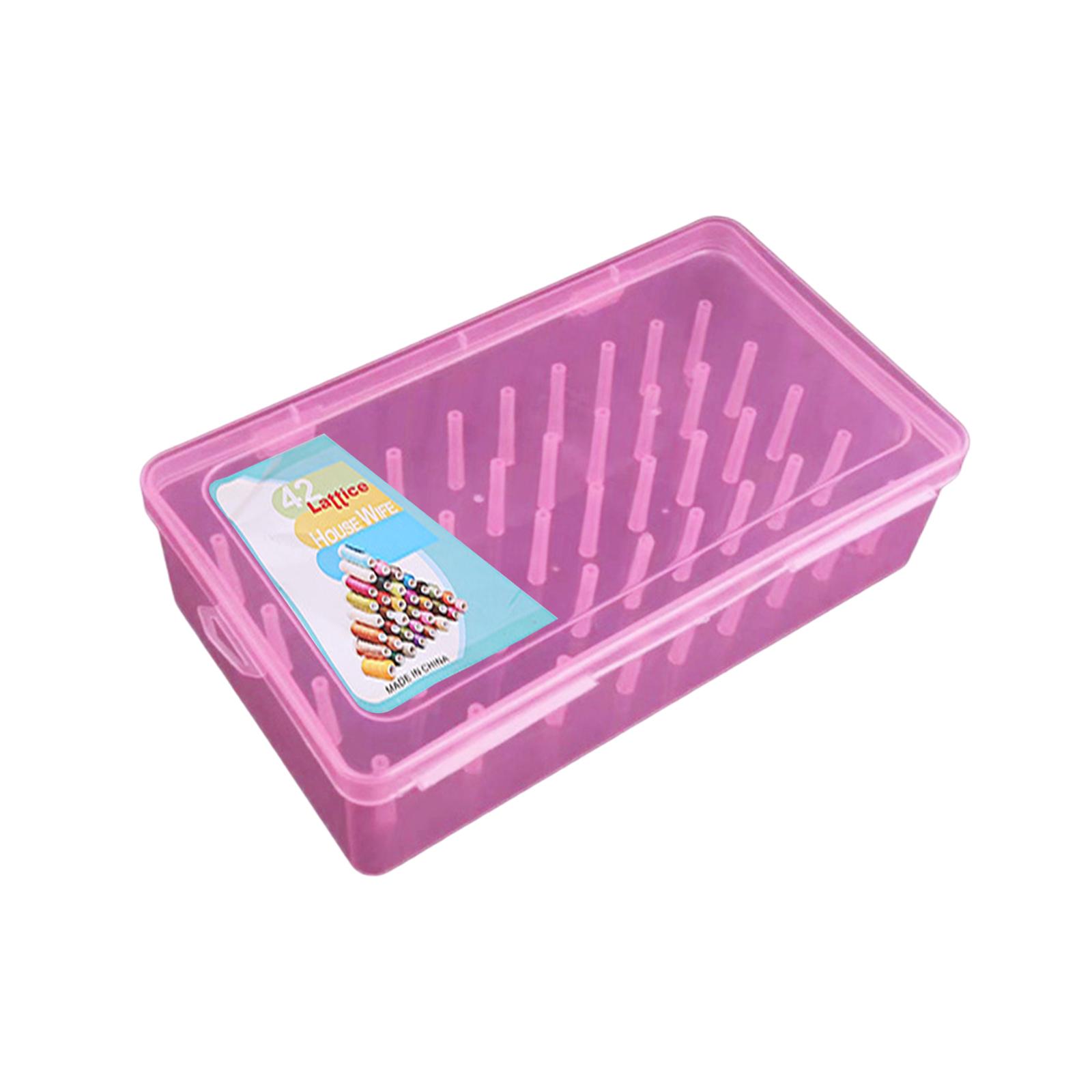 Sewing Thread Storage Box 42 Axis Container Holder Transparent Sewing Reel Case for Household Accessories Spools Sewing Bobbin