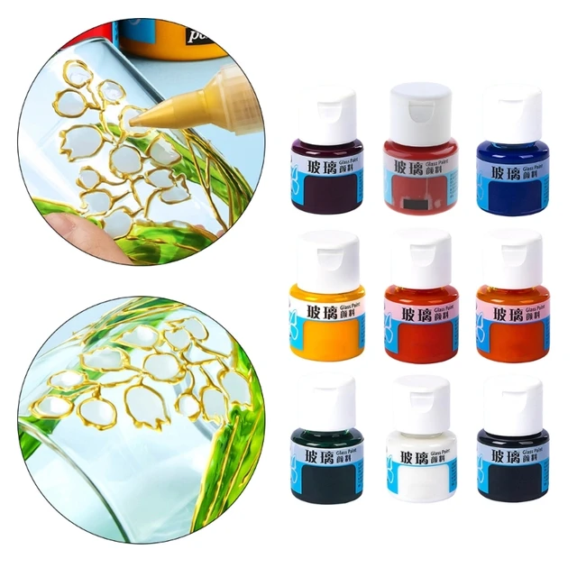  Stained Glass Paint, 12 Color Transparent Paint