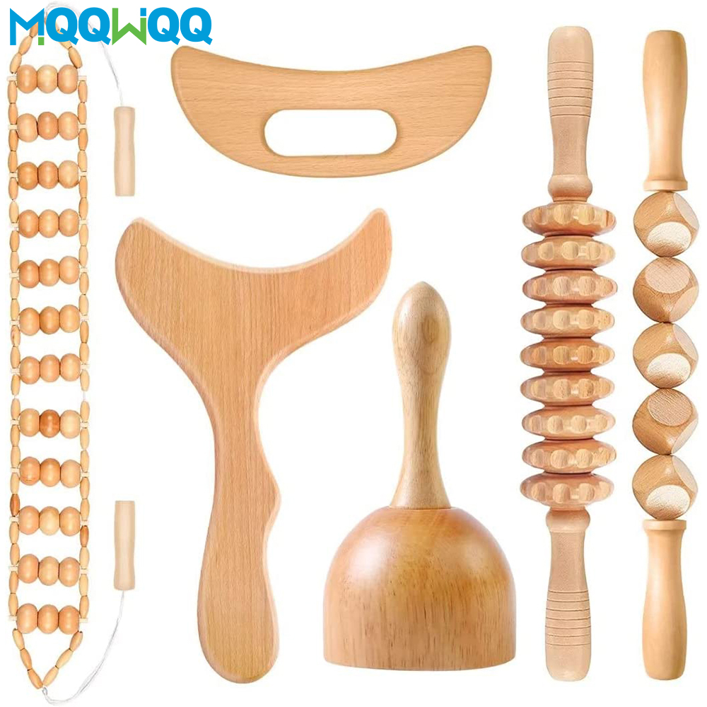 Best of Wooden Massager Wood Therapy Massage Tools Body Shaping Massage Tool Set Anti-Cellulite, Lymphatic Drainage, Relieving Muscle Pain Reviews & Tips