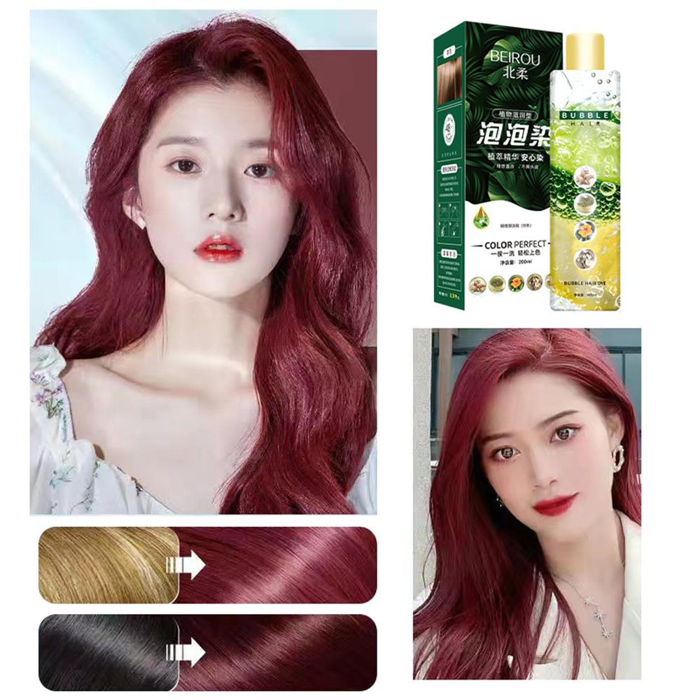 Best of Shampoo Bubble Plant Hair Dye Household Washing Black Color Hair Cream Easy-to-wash Hair Color Cream Instant Bubble Hair Dye New Reviews & Tips