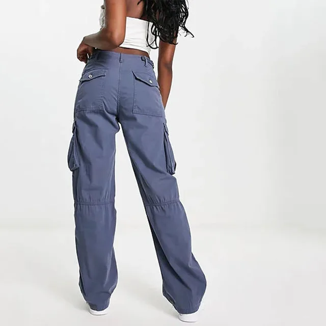 Pantalones Cargo Vintage holgados para mujer, pantalones de