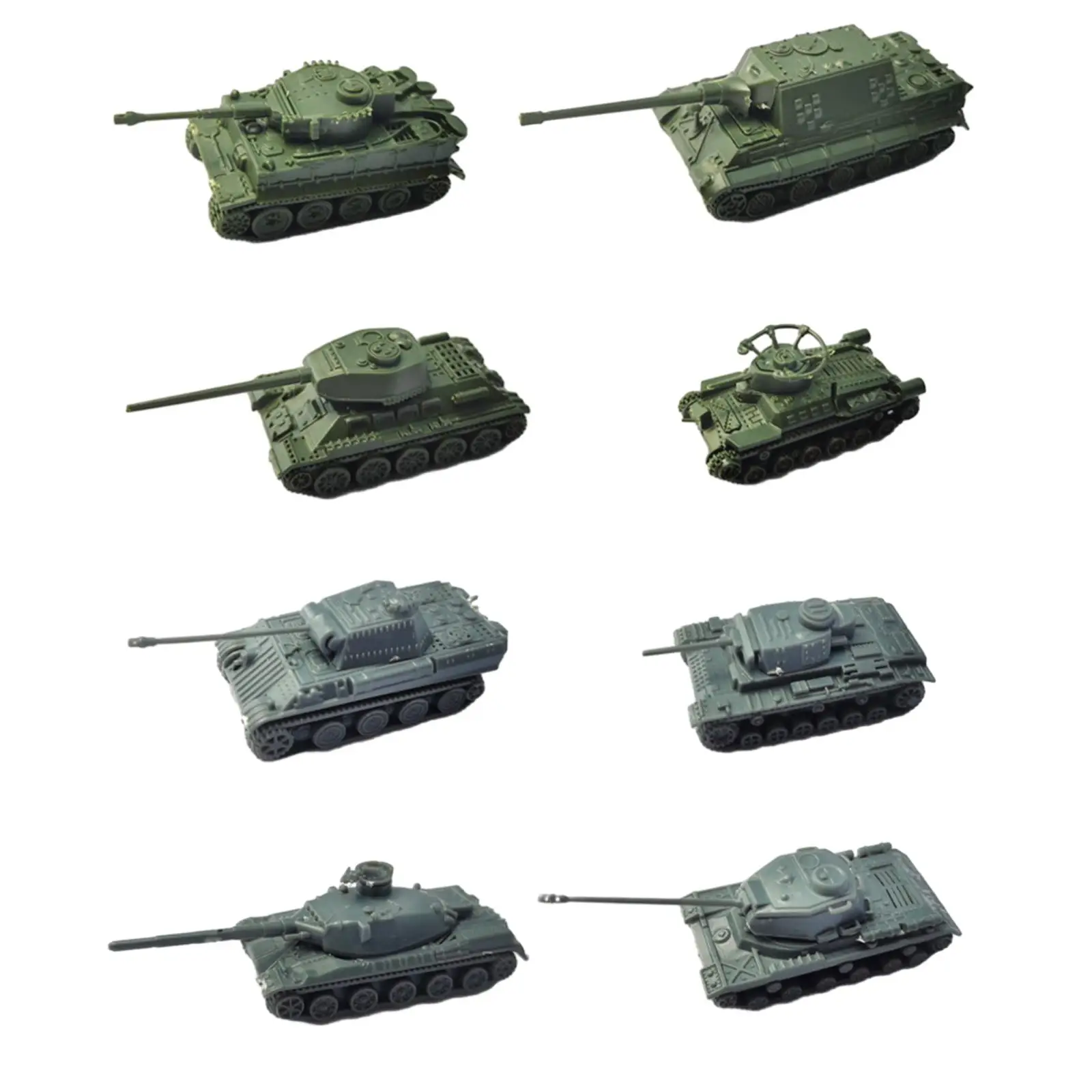 8x 1/144 Tank Model T34/85 Education Toy DIY Puzzle Building Projects 4D Modern Tank Model for Toddlers Boy Girl Holiday Gifts