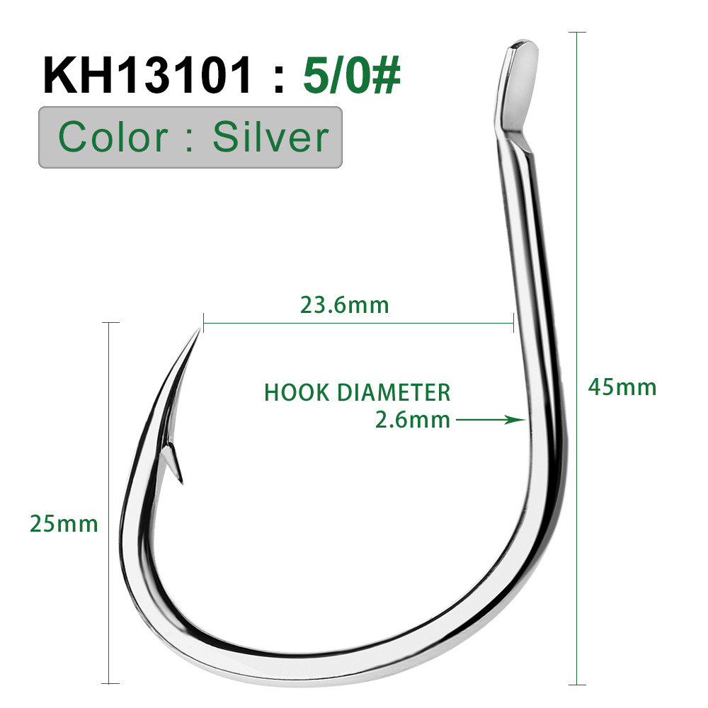 PRO BEROS 10Pcs 1/0-5/0 # Stacheldraht Große Fischerei Haken Karpfen Einzigen Fishihook Fly Angeln Zubehör Carbon Stahl jig Meer Haken – Detail 11
