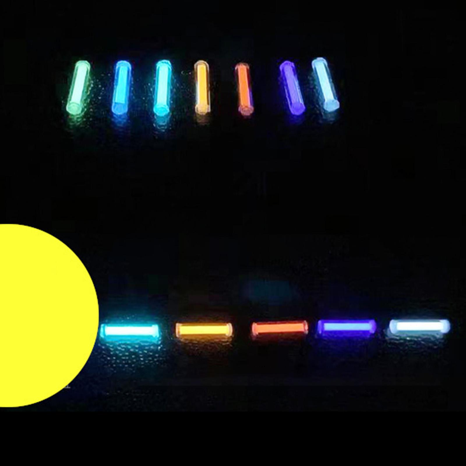 Glass Luminous Tube Substitute for Tritium Tube Self Glow in The Dark Stick Camping Pendants Keychain Party Accessories