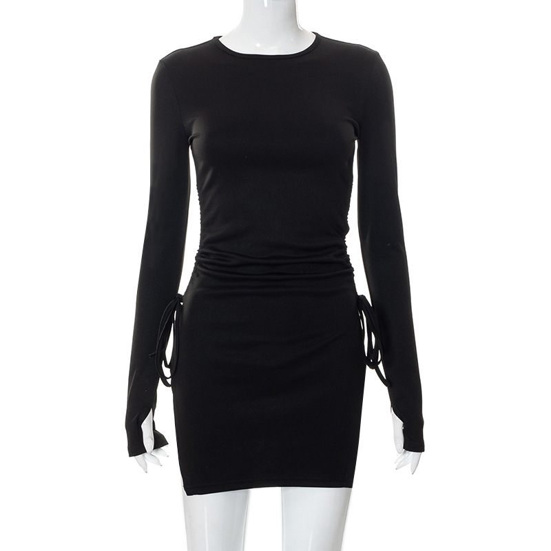 cima dividido preto, monocromático, mini vestido sexy, bodycon slight strech, xshape