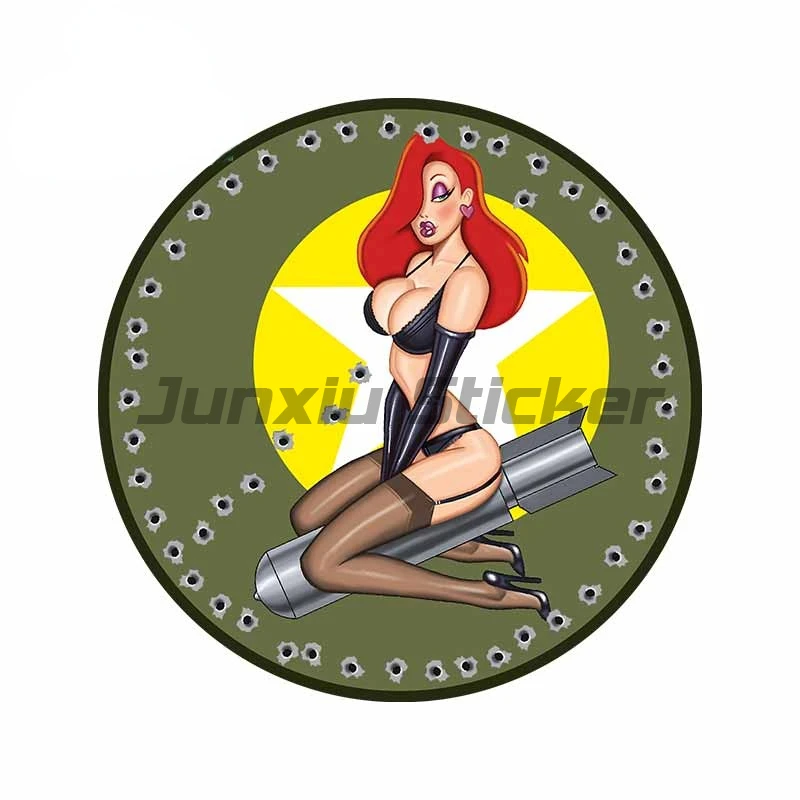 Pin Up Girl Personality Creative Car Stickers Fashion Fine Decal 3D Vinyl Waterproof Custom Printing Decor Decal anime car decal