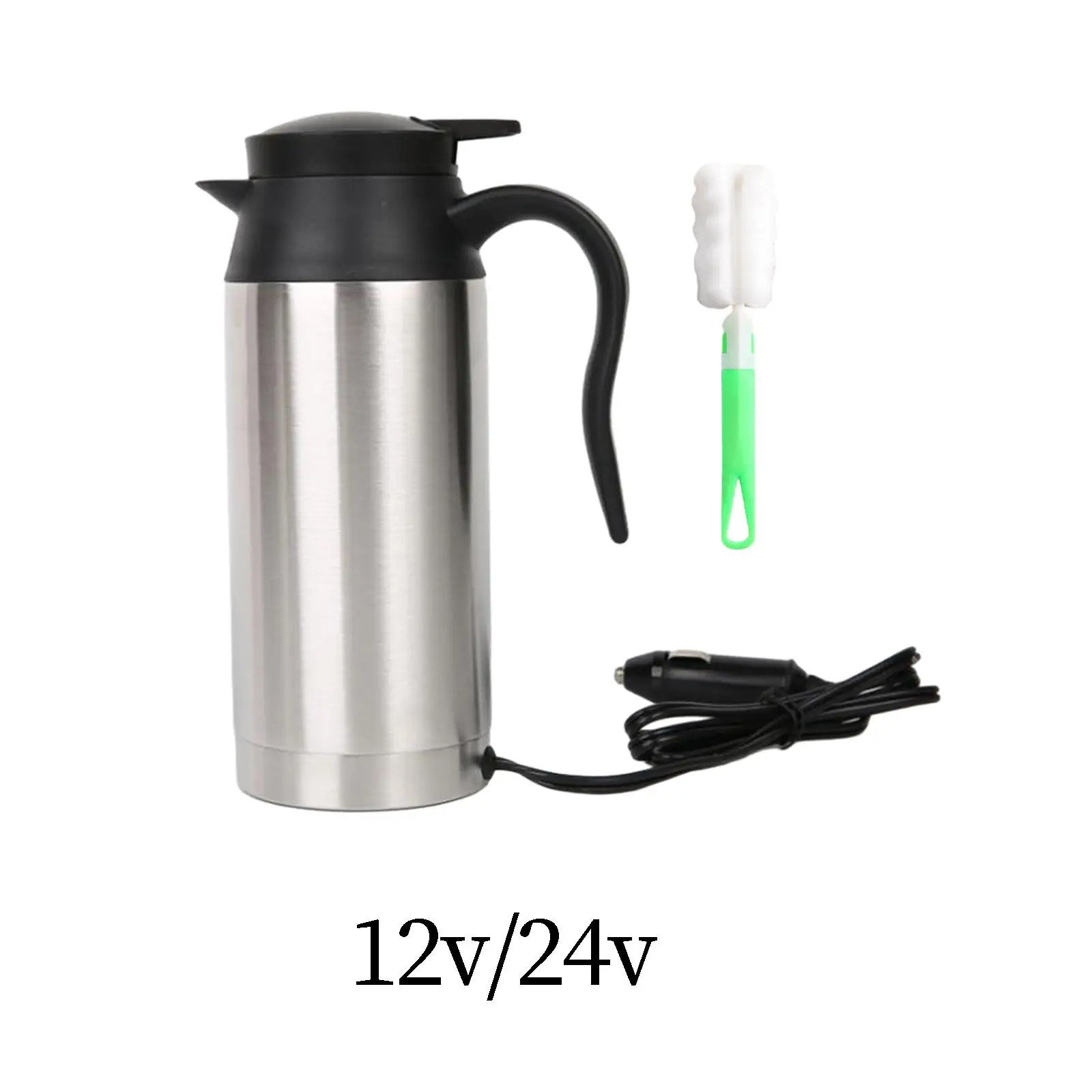 Car Travel Kettle for Boiling Water, Eggs, Coffee, Tea Lorry Truck Heater Bottle Pot for Car Driving Tour Drivers Truck