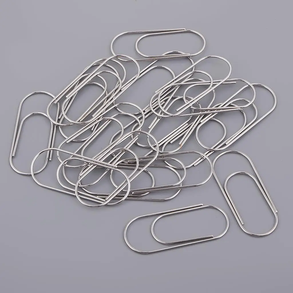20x Giant Large Jumbo Paper Clips Paper Clamp Office Supplies Clips 50x20mm