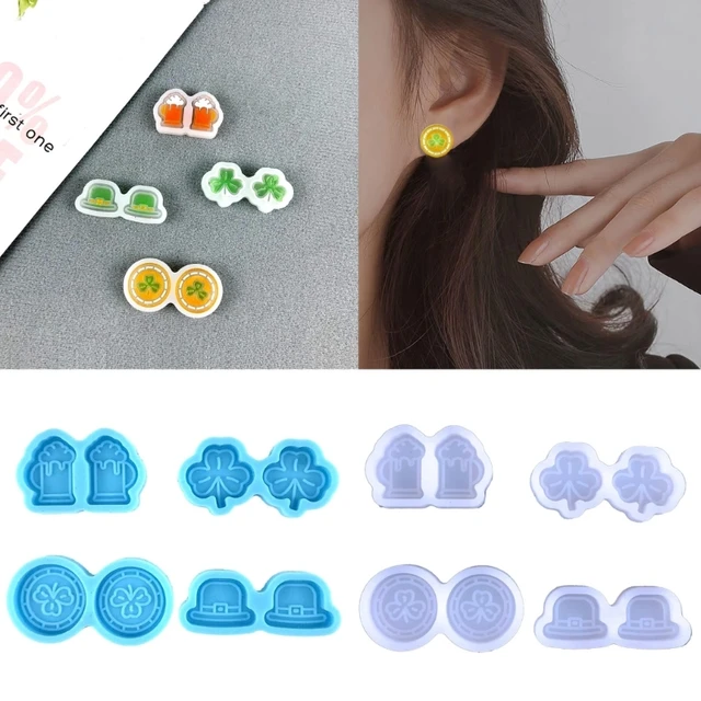 Resin Earring Molds Silicone Epoxy Jewelry  Silicone Animal Ear Stud  Decoration - Jewelry Tools & Equipments - Aliexpress