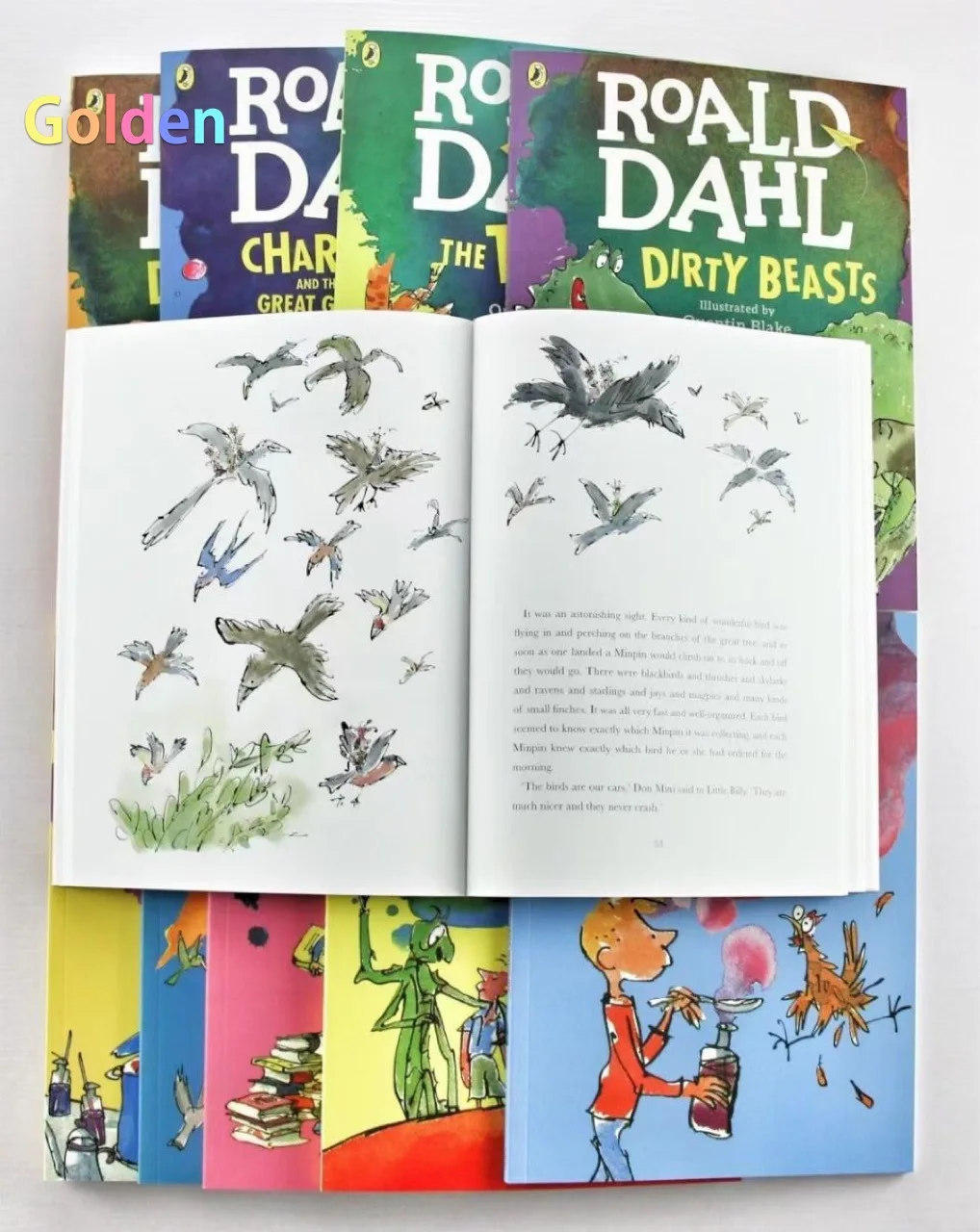 Roald Dahl Full Color Pages A4 Large Open 18 Books/set Children's  Elementary Chapter Novels English Book Sets for 8-12 Years - AliExpress
