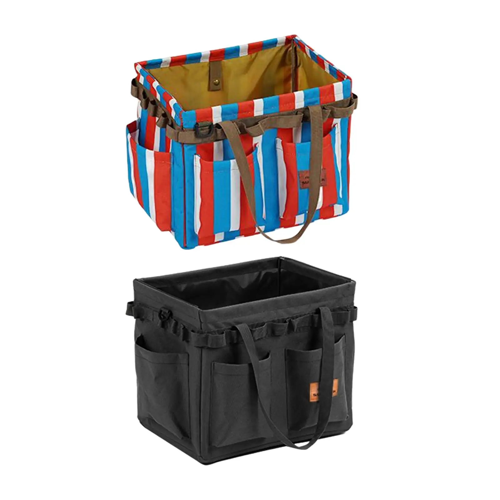 Foldable Tool Organizer with Pocket and Loop, Large Capacity Camping Bag for