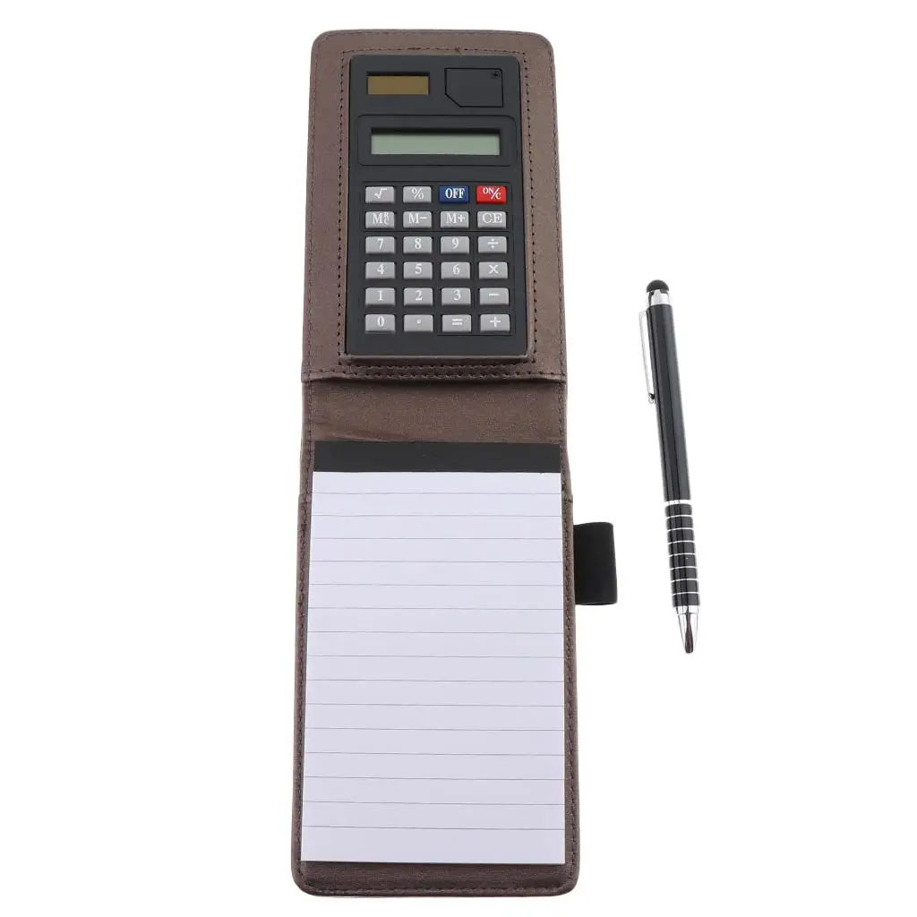 Portable Fine PU Leather Top Notebooks With Calculator And  - 