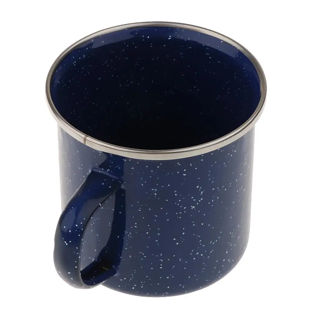 2xCamping Enamel Mug Cup Enamelware Tea Coffee Mug Vintage Style Great Gift