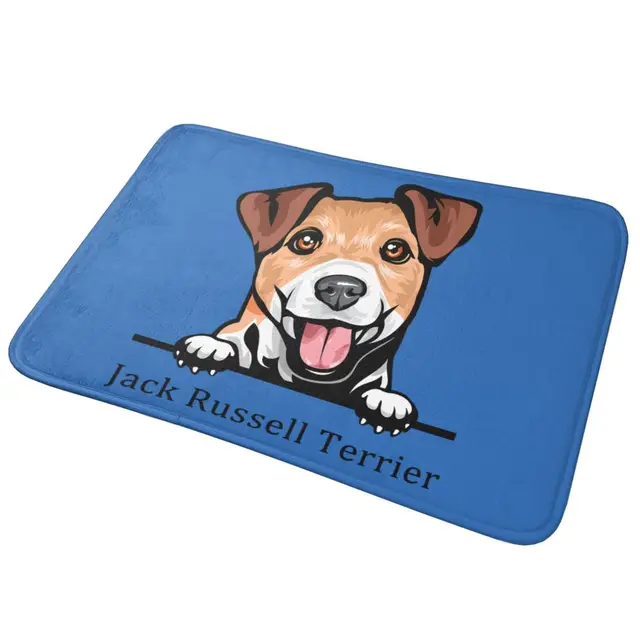 Jack Russell Dog Bath Mat Anti-Slip Pet Personalized Bathroom Rug Mat Gift  NWT