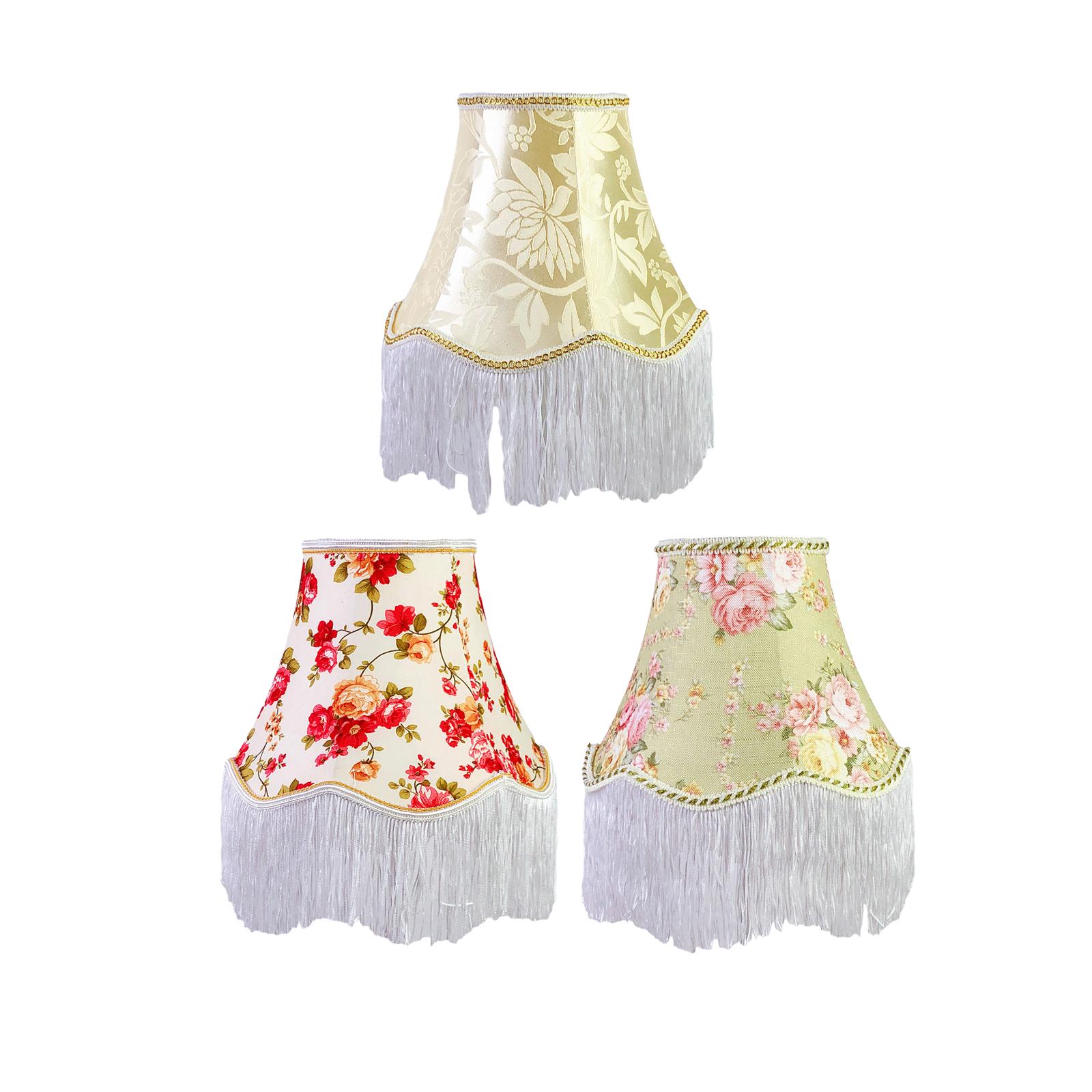 European Lampshade with Beads Fringe Lamp Shade for Bedroom Dining Room Home