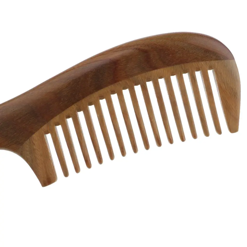 Sandalwood Hair Comb No Static Wide Wooden Tooth Comb Handmade